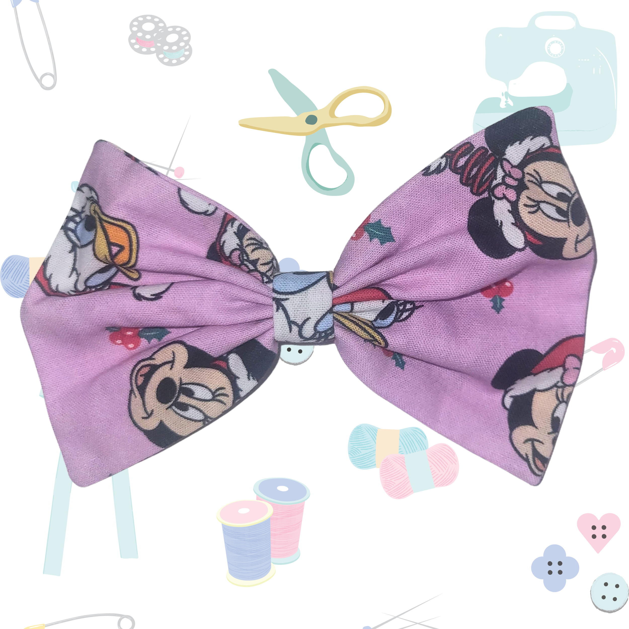 Small Single Bow - Pink Mouse