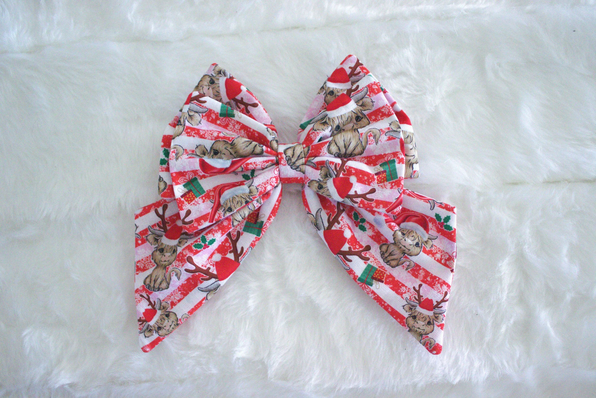 Medium Sailor Bow - Highland Cow