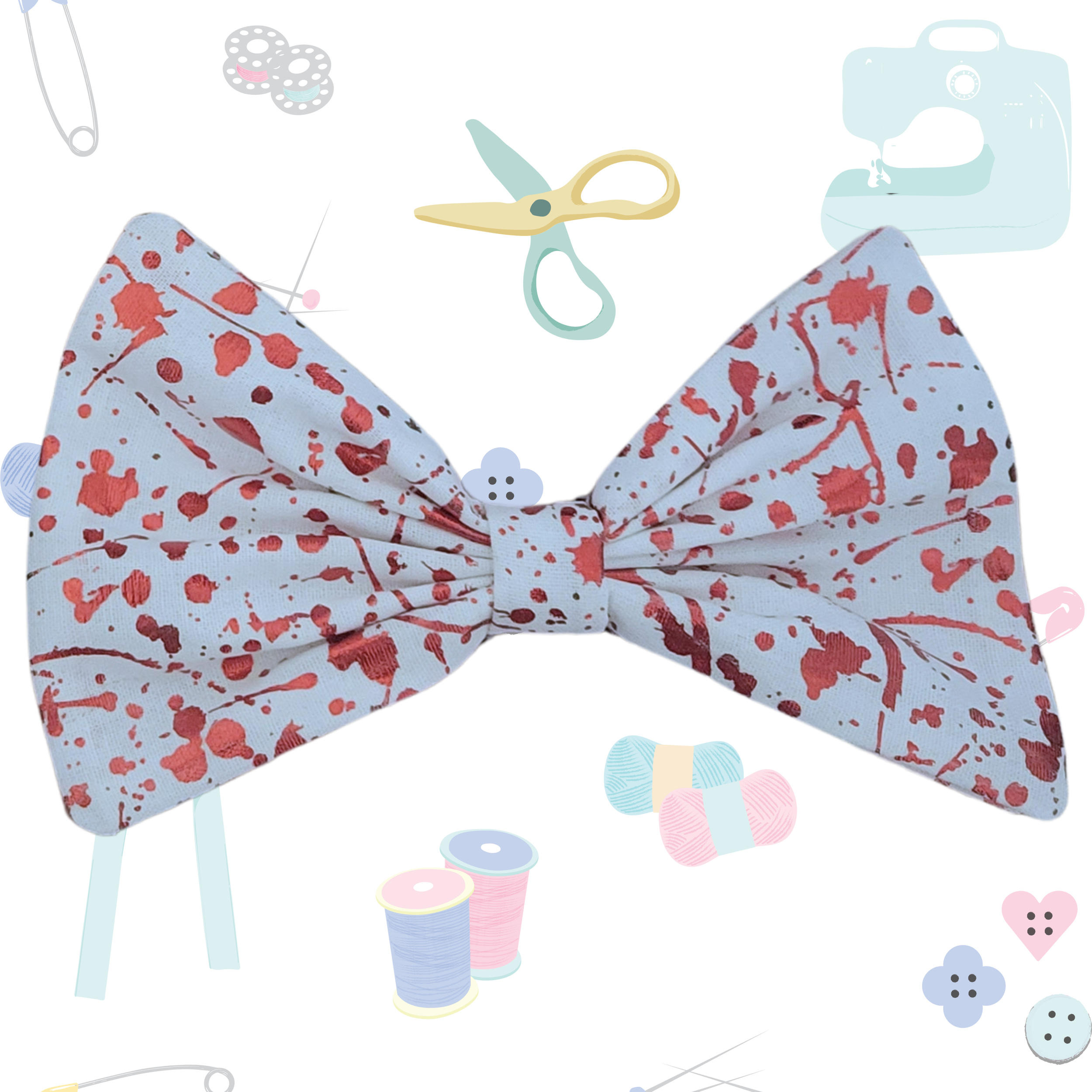Small Single Bow - Foil Blood