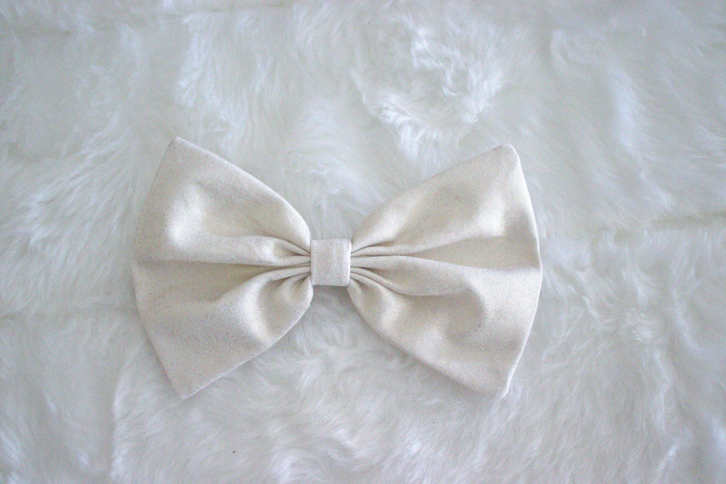 Small Single Bow - Foil White