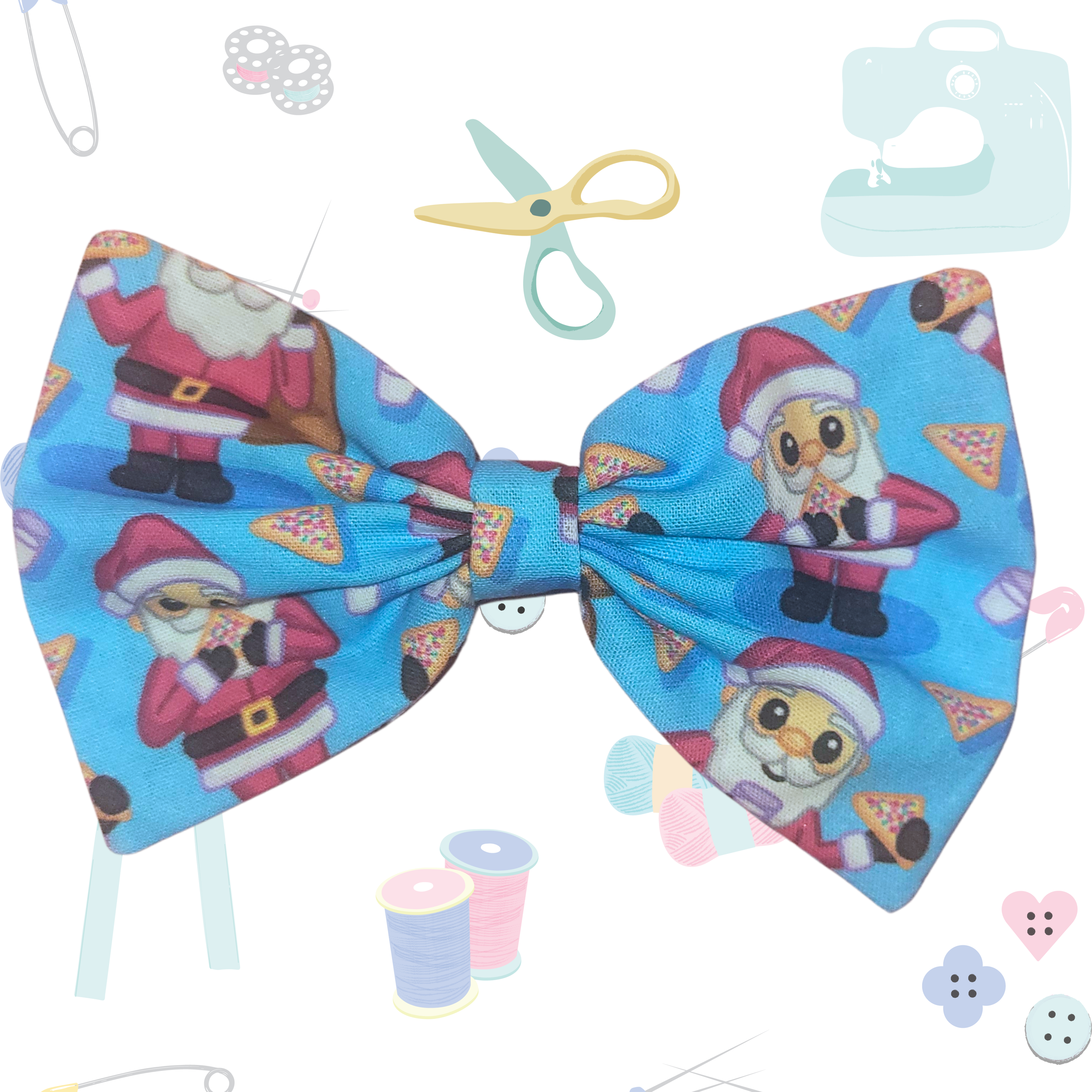 Small Single Bow - Fairy Bread Santa