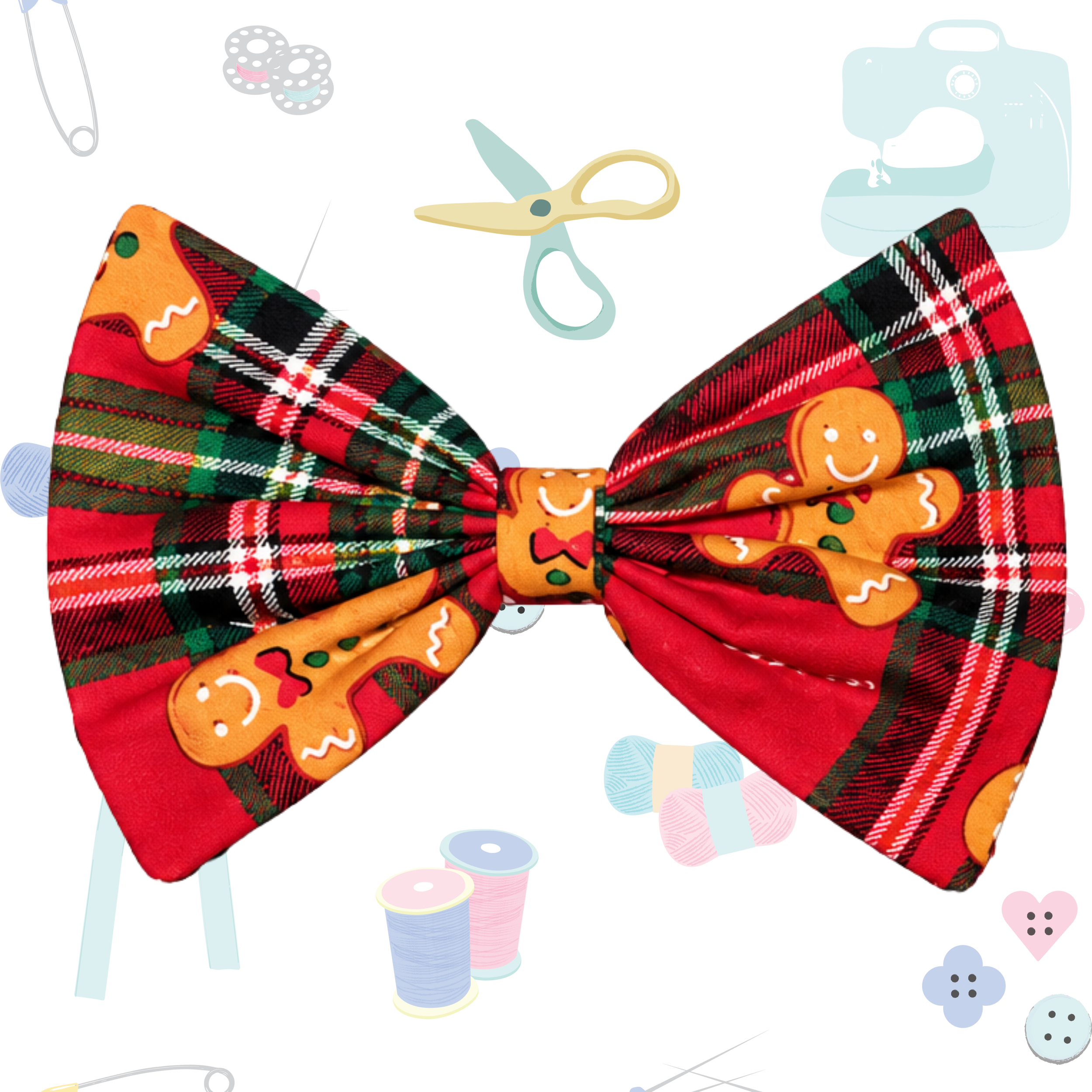 Small Single Bow - Tartan Gingerbread