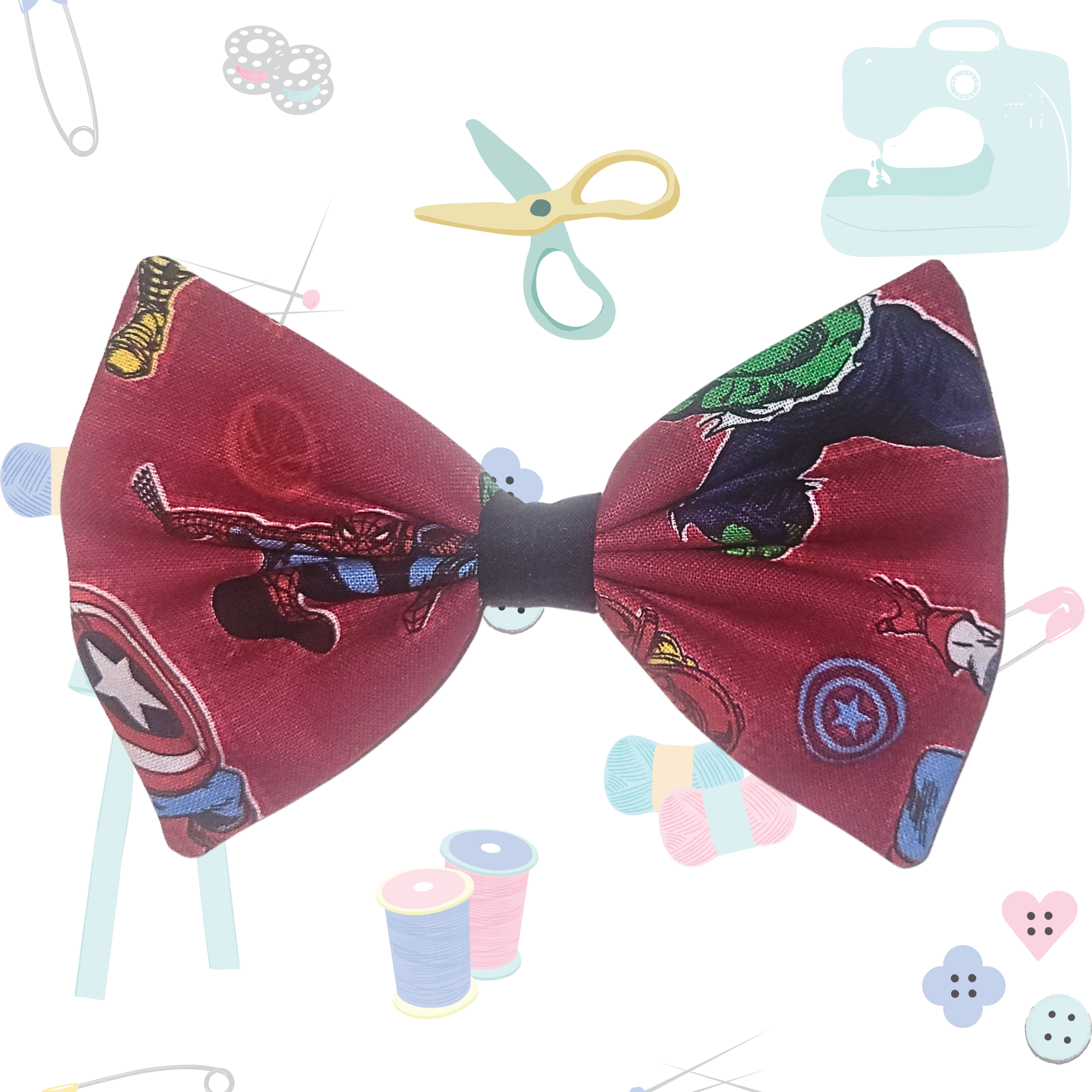 Small Single Bow - Heroes Red