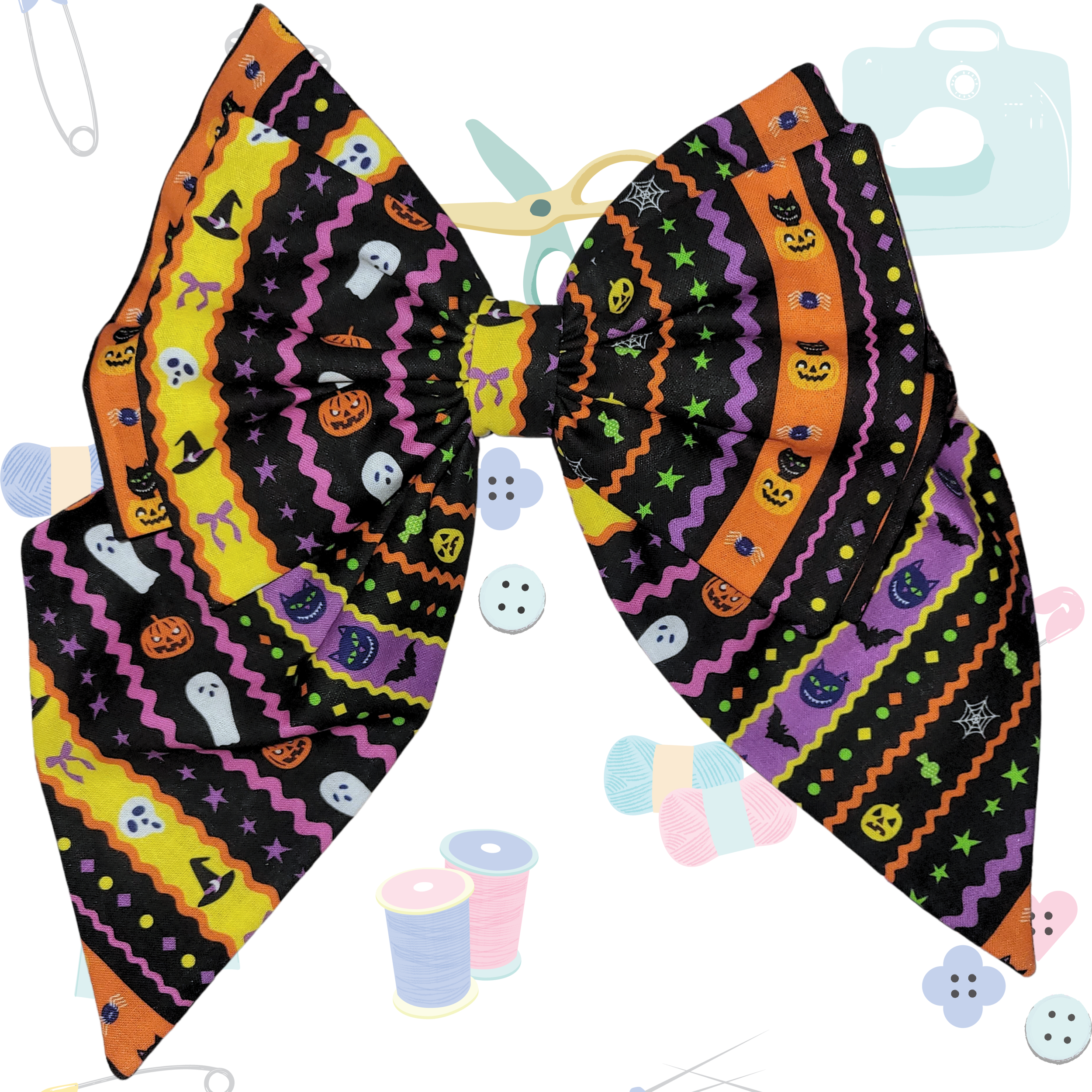 Jumbo Sailor Bow - Halloween Spooky