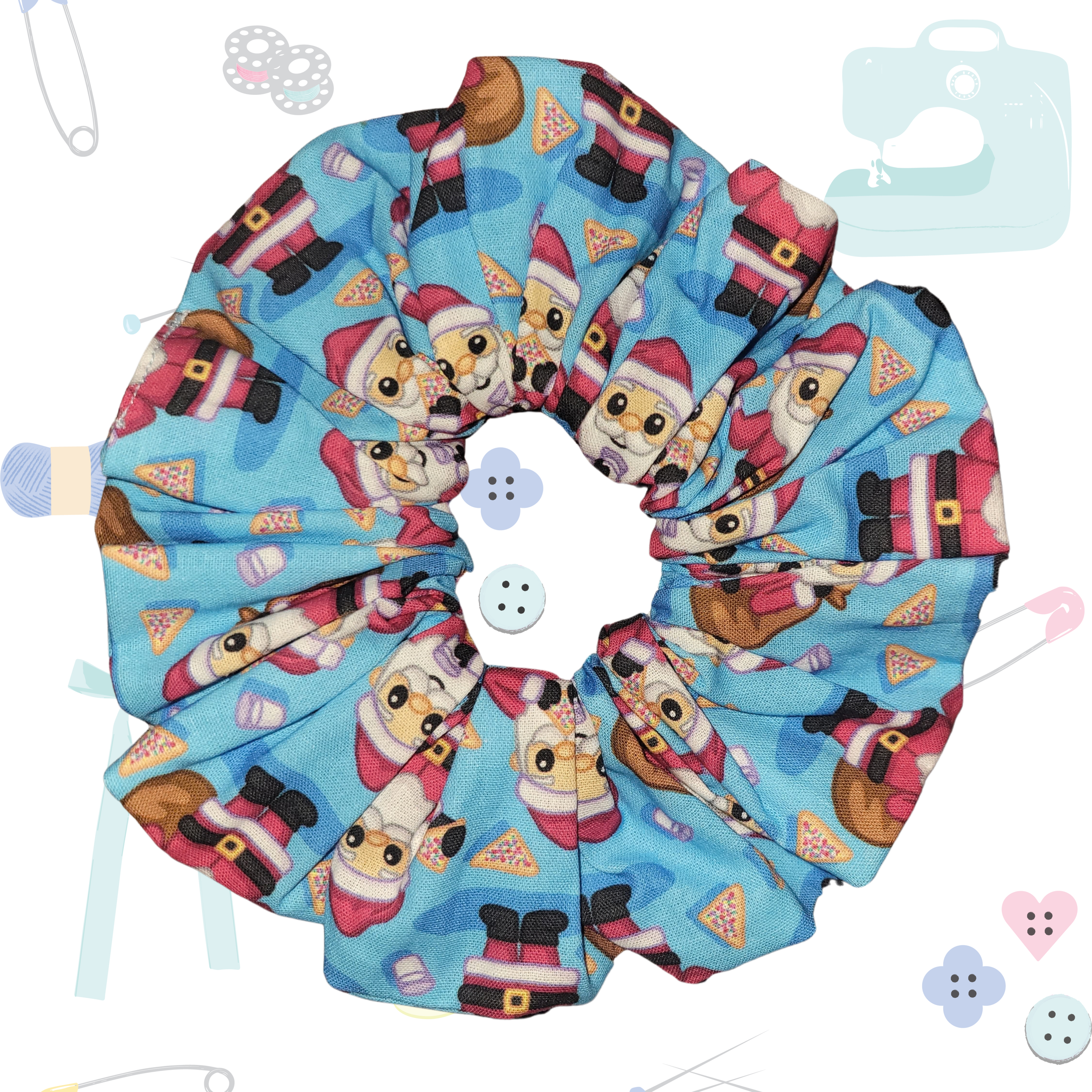 Chunky Scrunchie - Fairy Bread Santa
