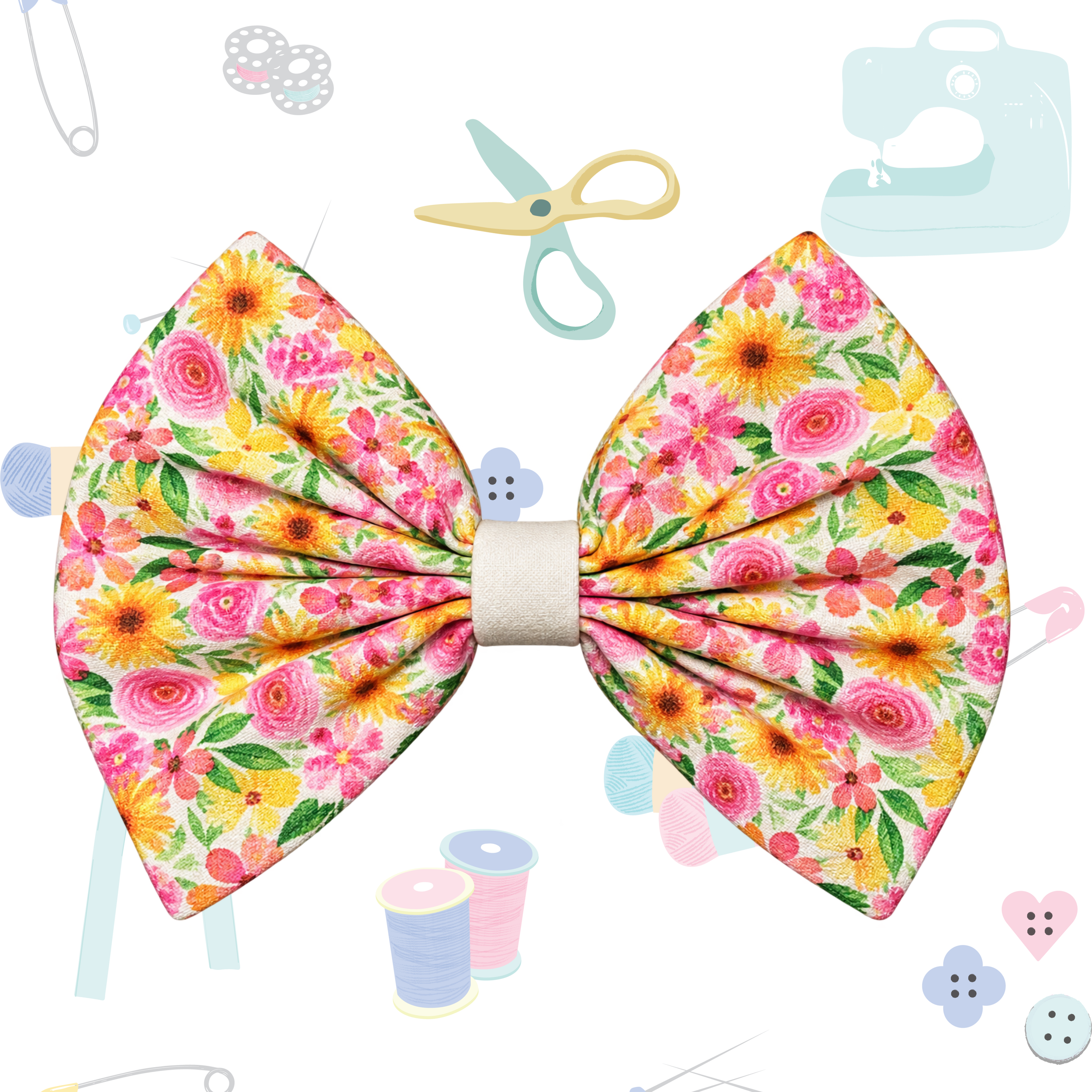Small Single Bow - Dainty Flowers