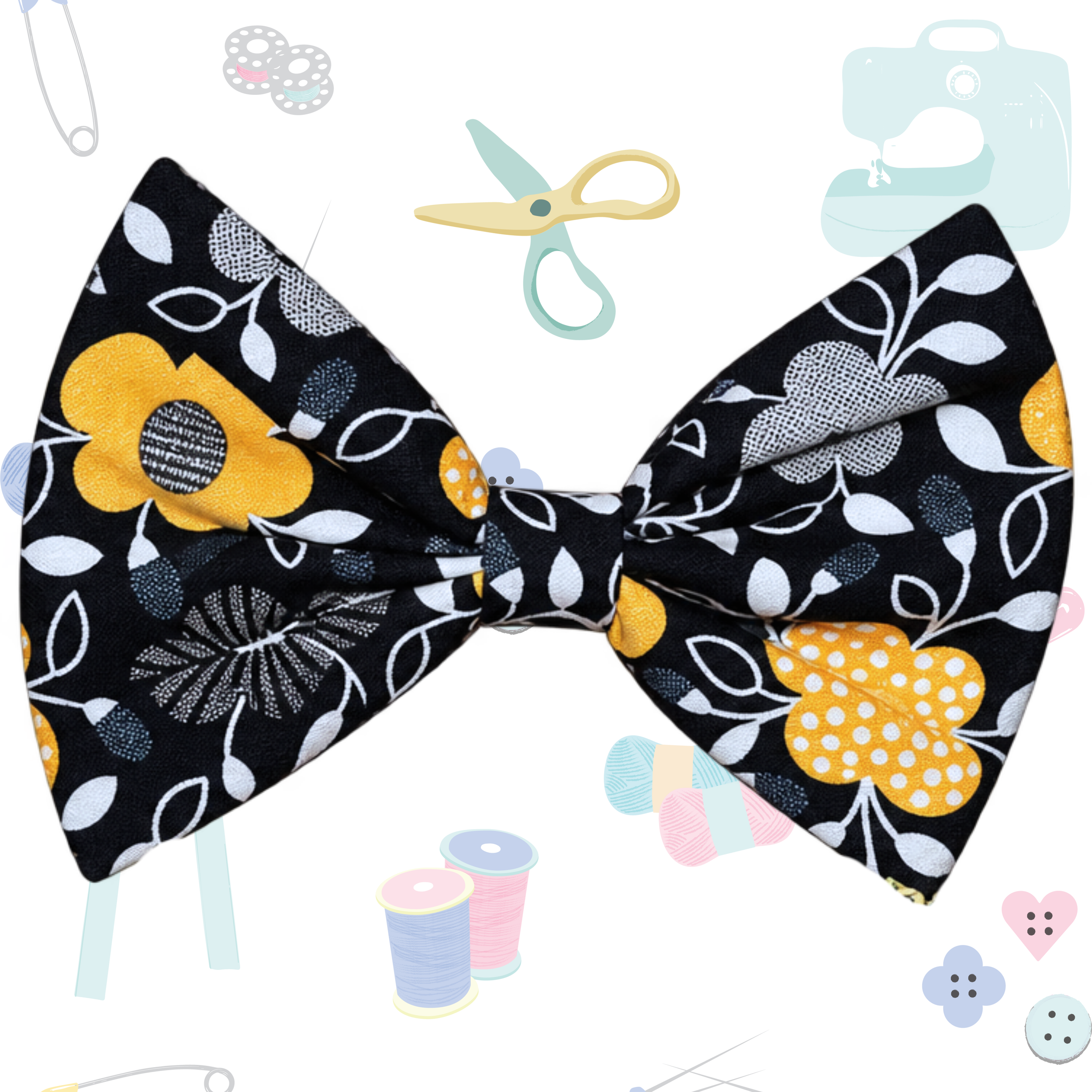 Small Single Bow - Yellow Flower