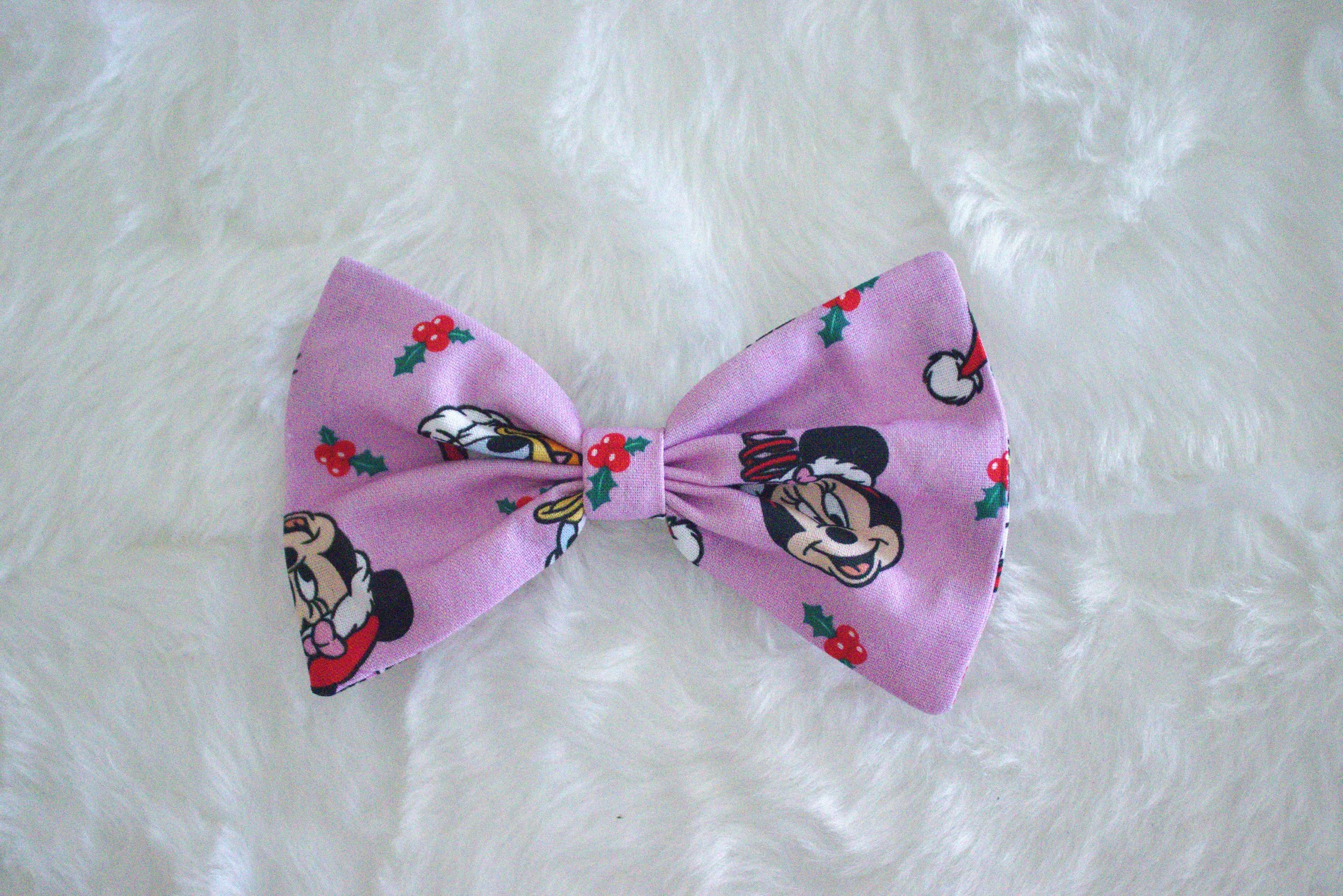 Small Single Bow - Pink Mouse
