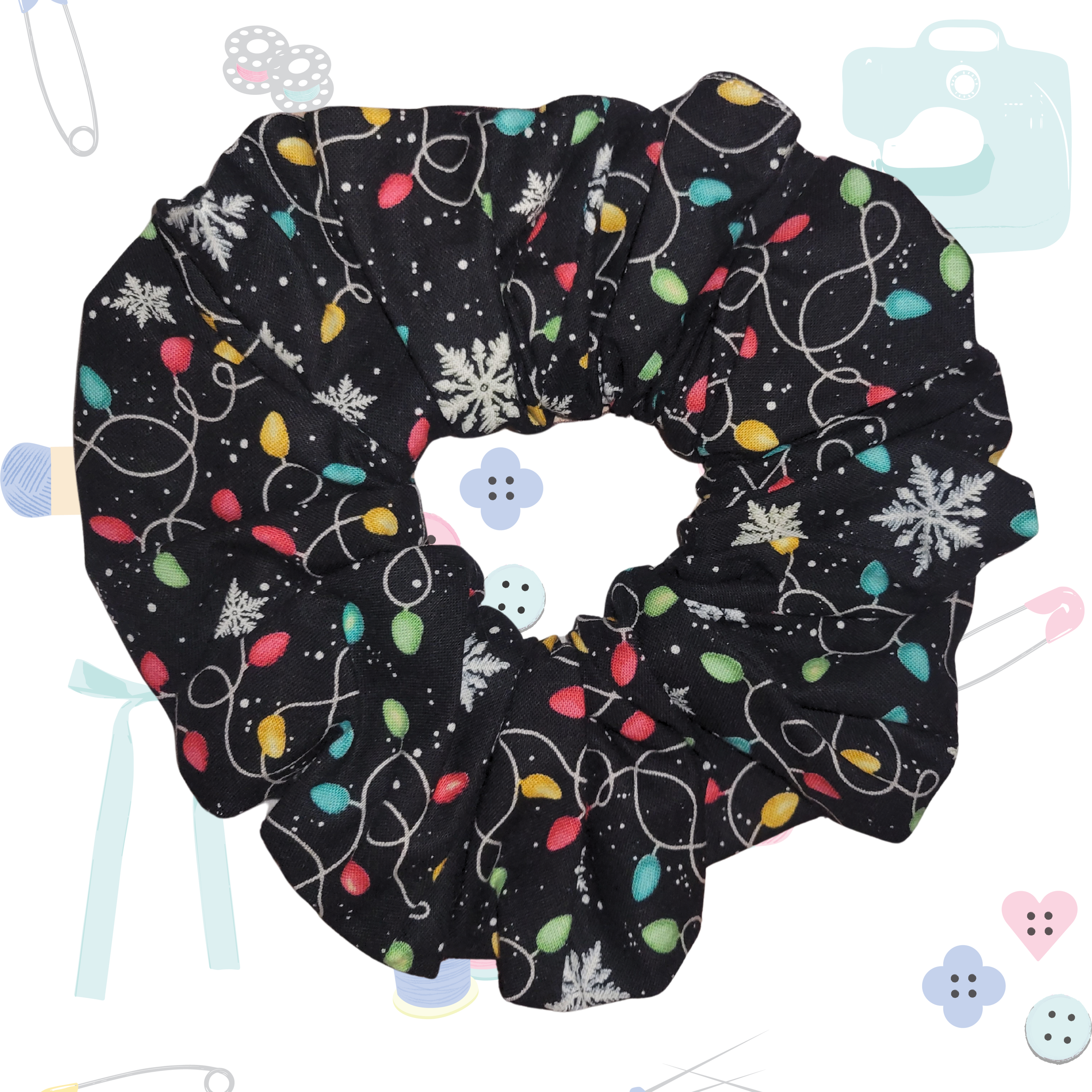 Chunky Scrunchie - Christmas Lights