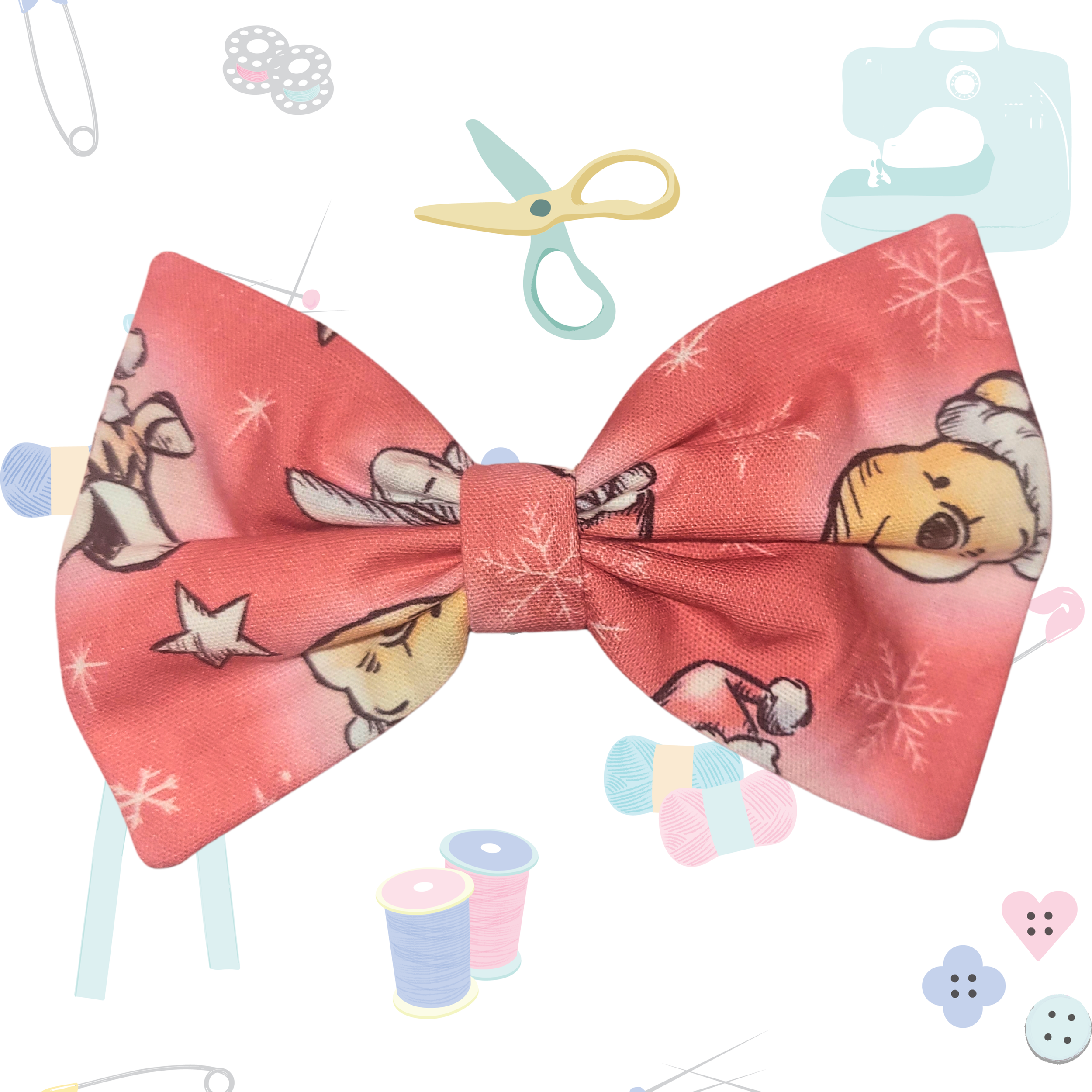 Small Single Bow - Honey Bear Red