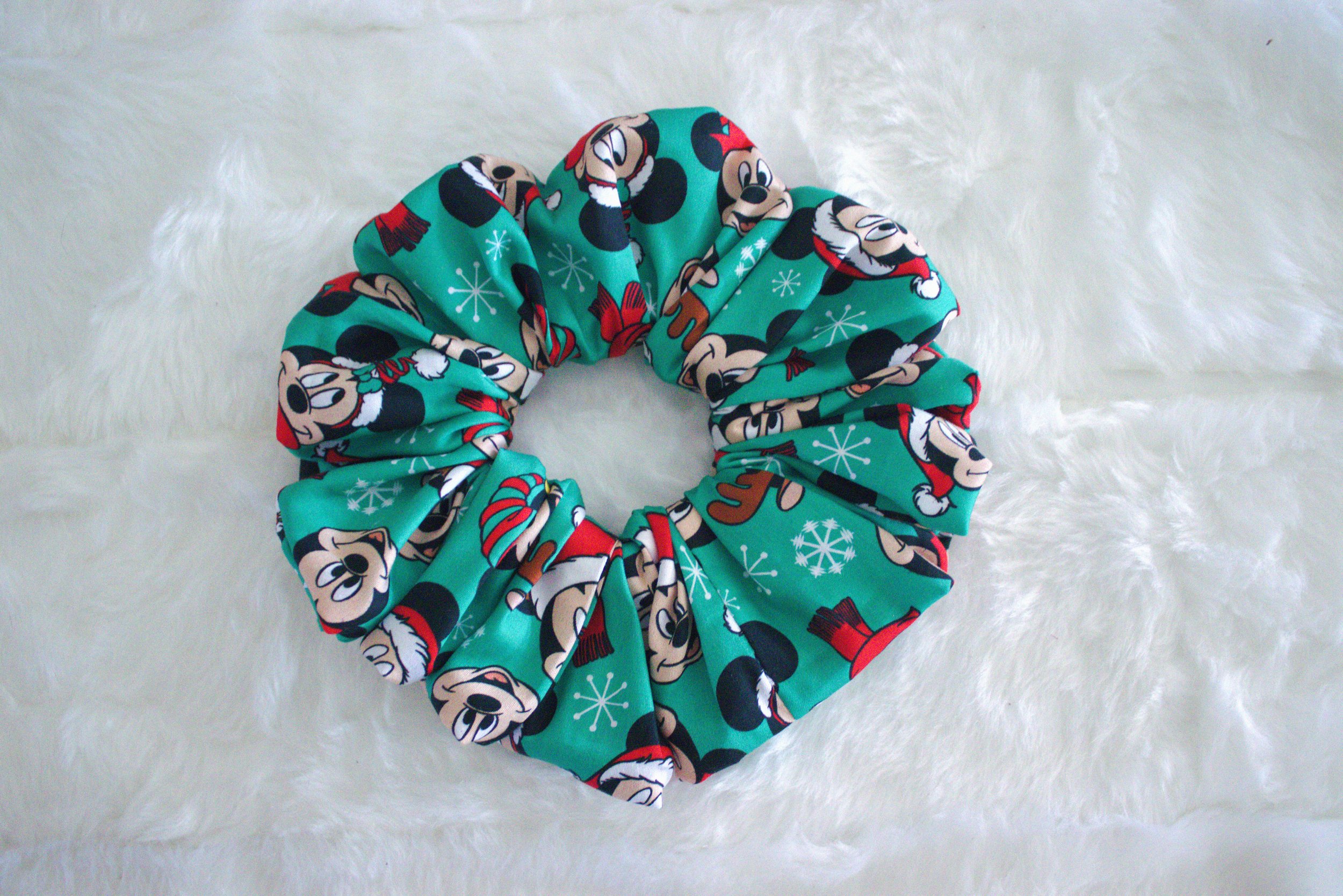 Chunky Scrunchie - Green Mouse