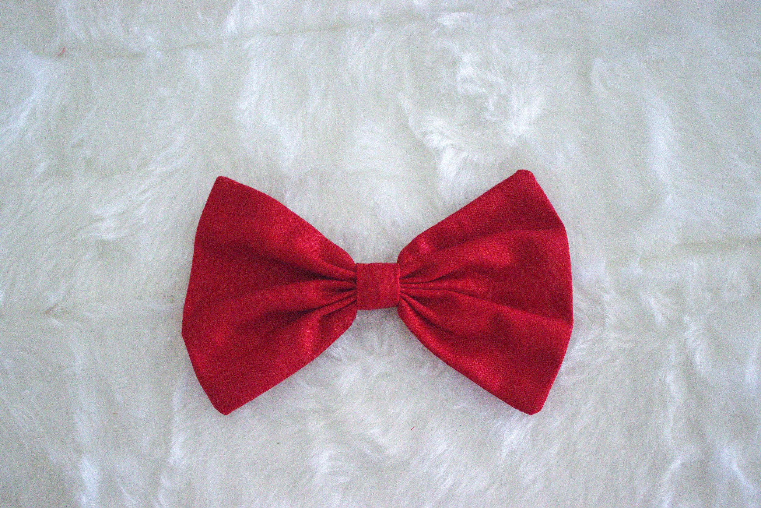 Small Single Bow - Foil Red