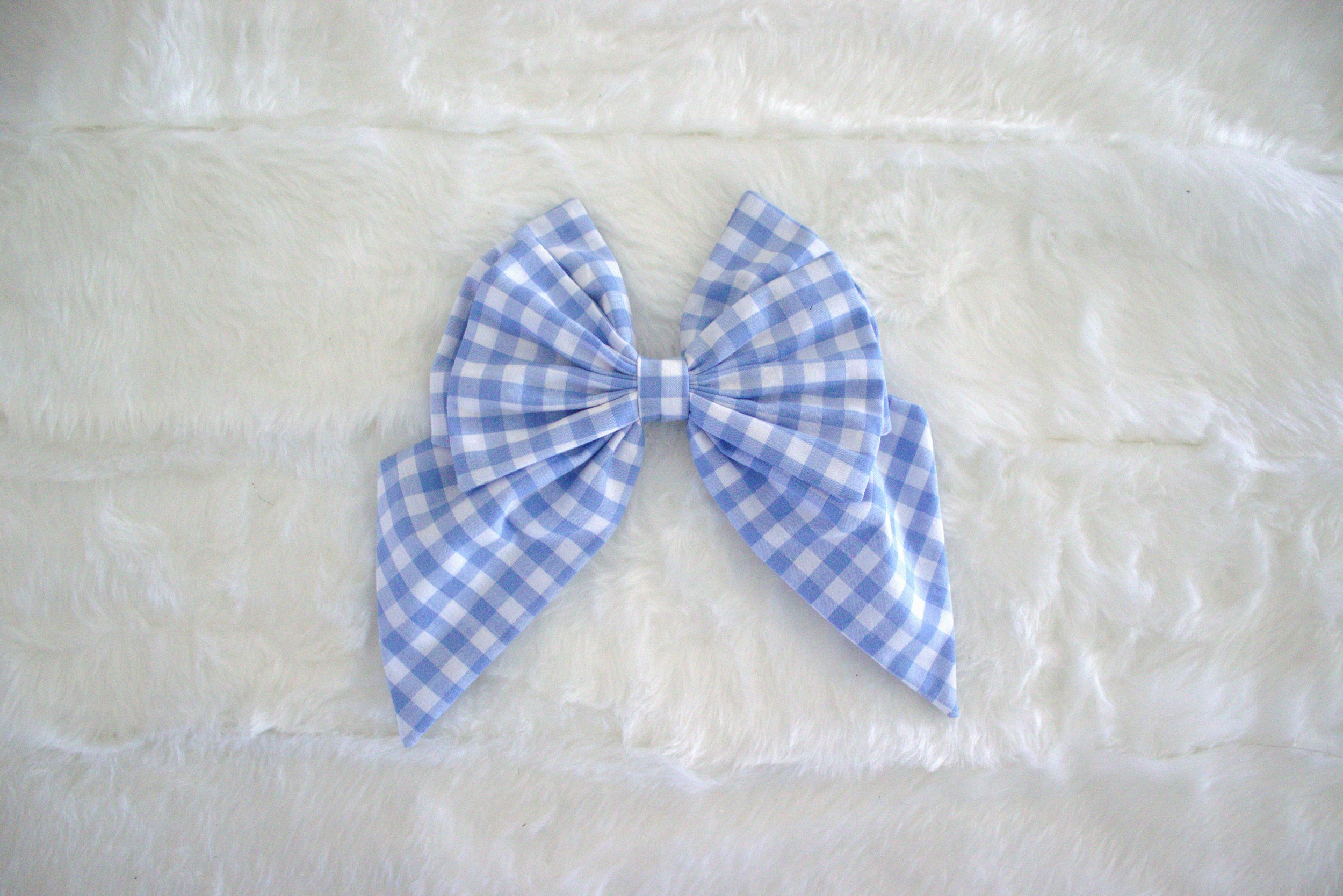 Medium Sailor Bow - PICNIC BLUE