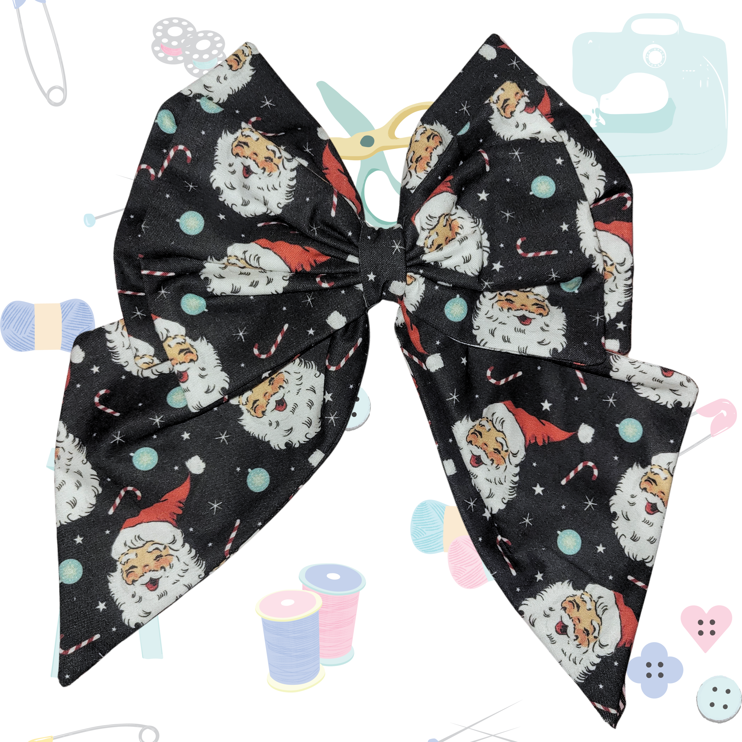 Jumbo Sailor Bow - Santa