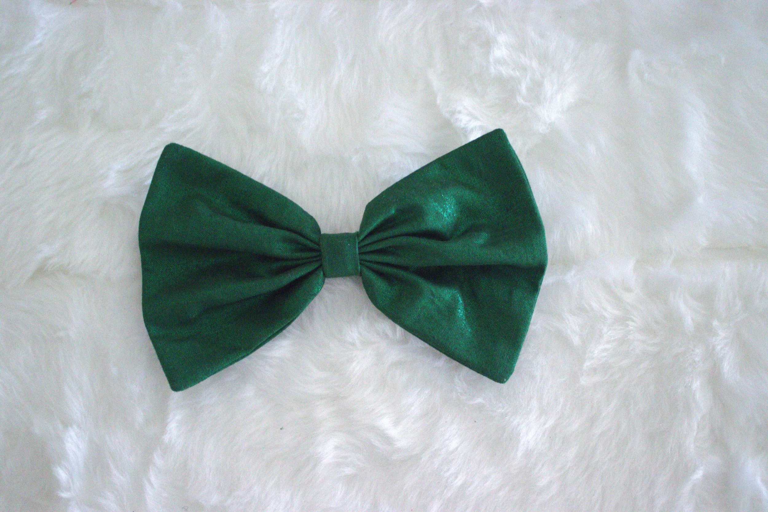 Small Single Bow - Foil Green