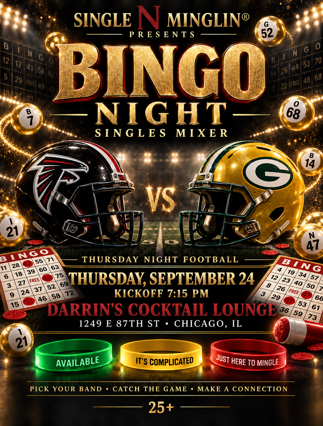 Single N Minglin: BINGO NIGHT Thursday Night Football