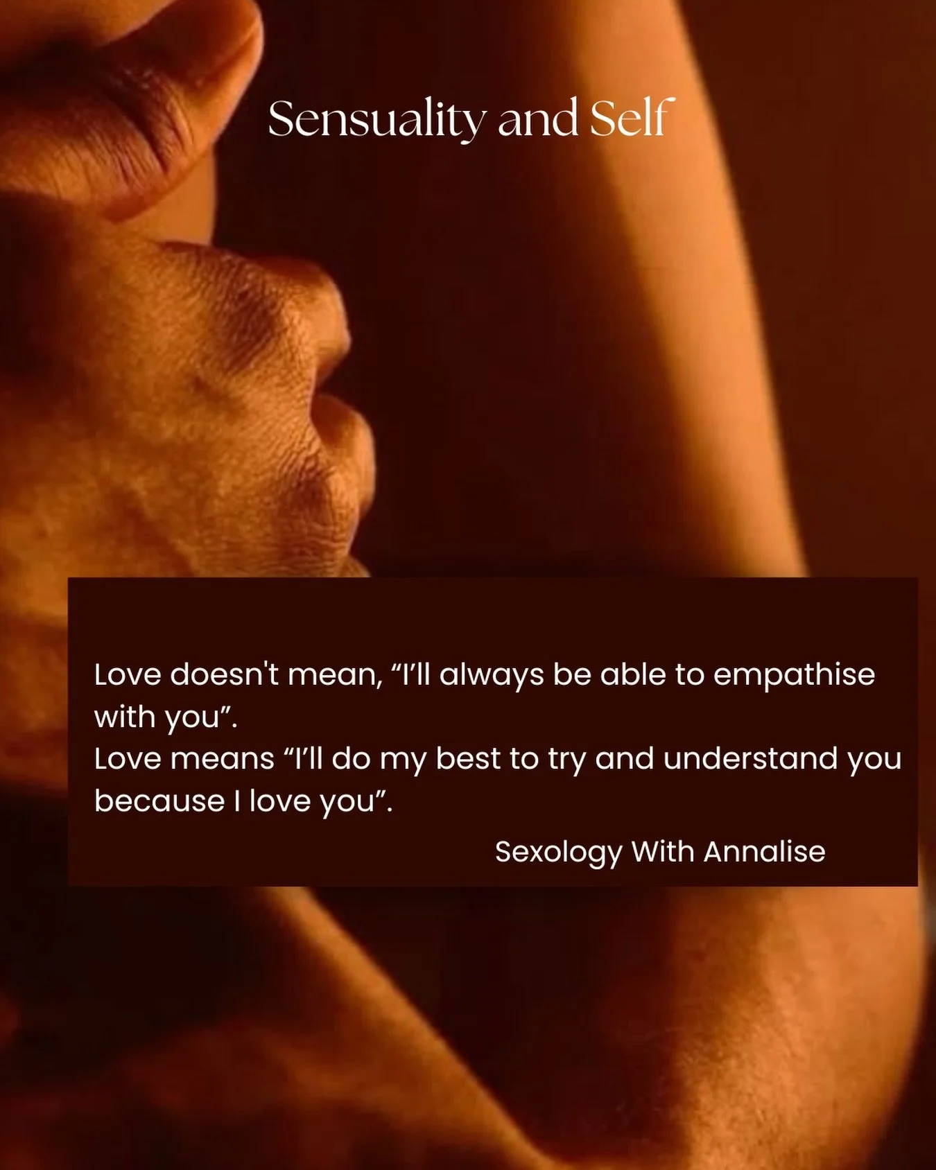 In a world where people on the internet sell us the idea that you need to have your entire self sorted before you let yourself love someone&hellip; I&rsquo;m here to tell you that love doesn&rsquo;t look perfect. Love often looks messy and difficult,