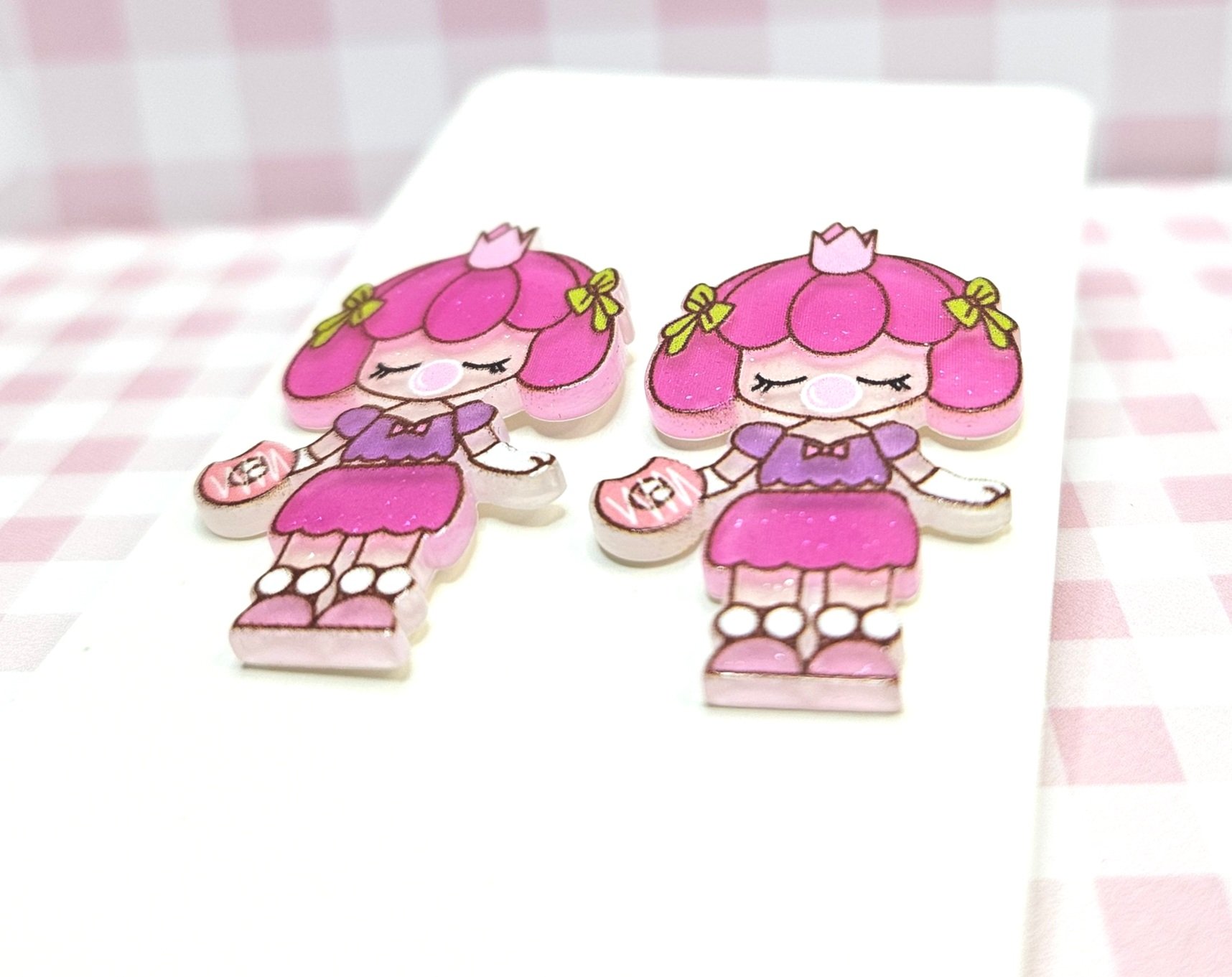 Pink Crown - Bubble Girl Nanci Stud Earrings