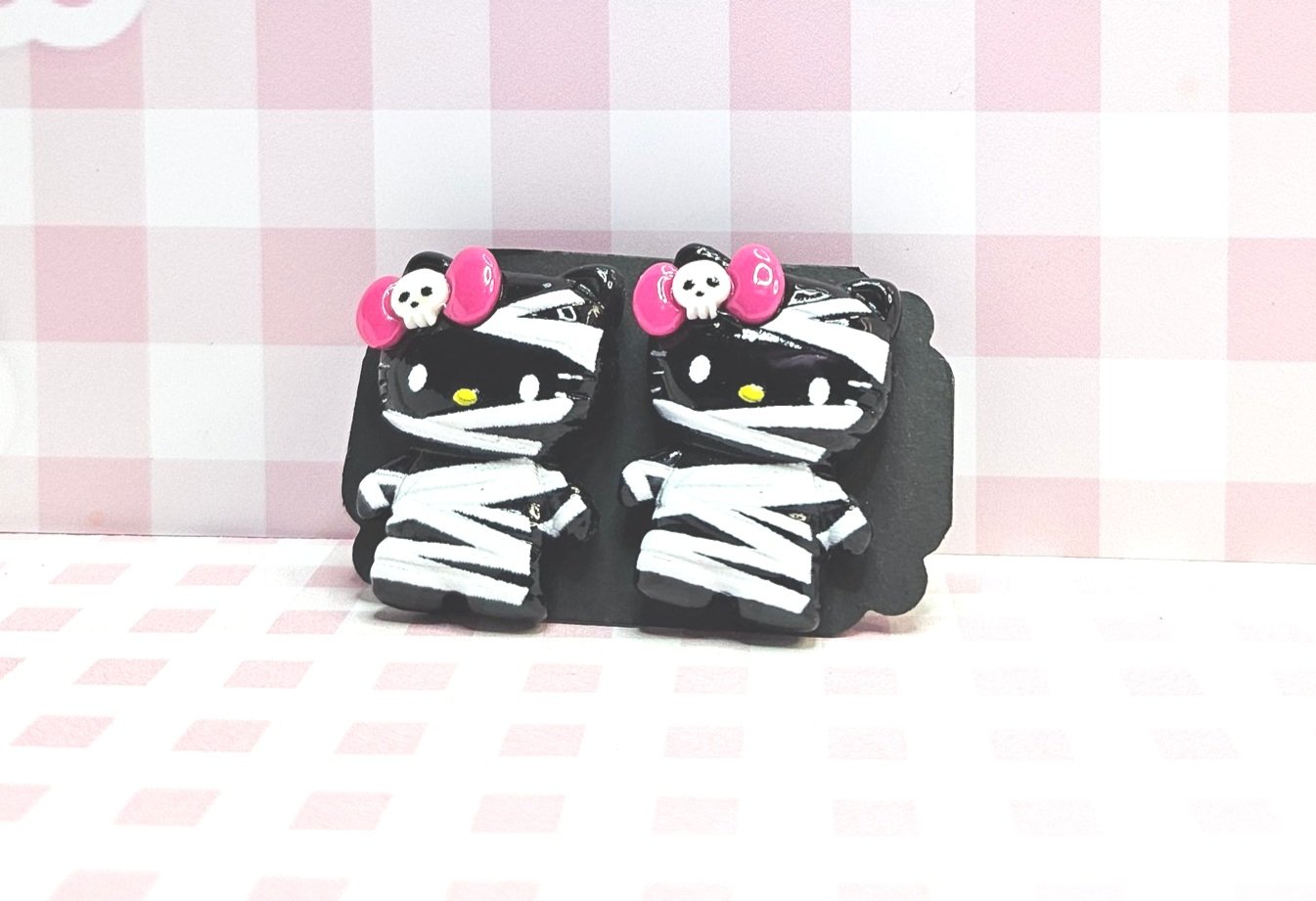 Sanrio - Spooky Kitty Black - Creepy Kawaii Gothic Earrings