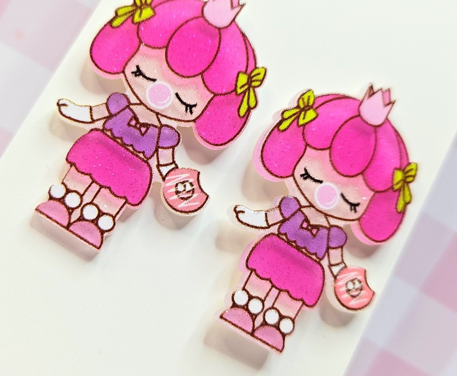 Pink Crown - Bubble Girl Nanci Stud Earrings