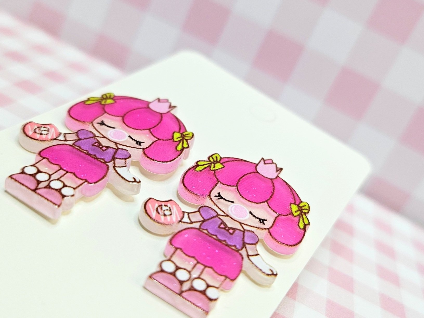 Pink Crown - Bubble Girl Nanci Stud Earrings