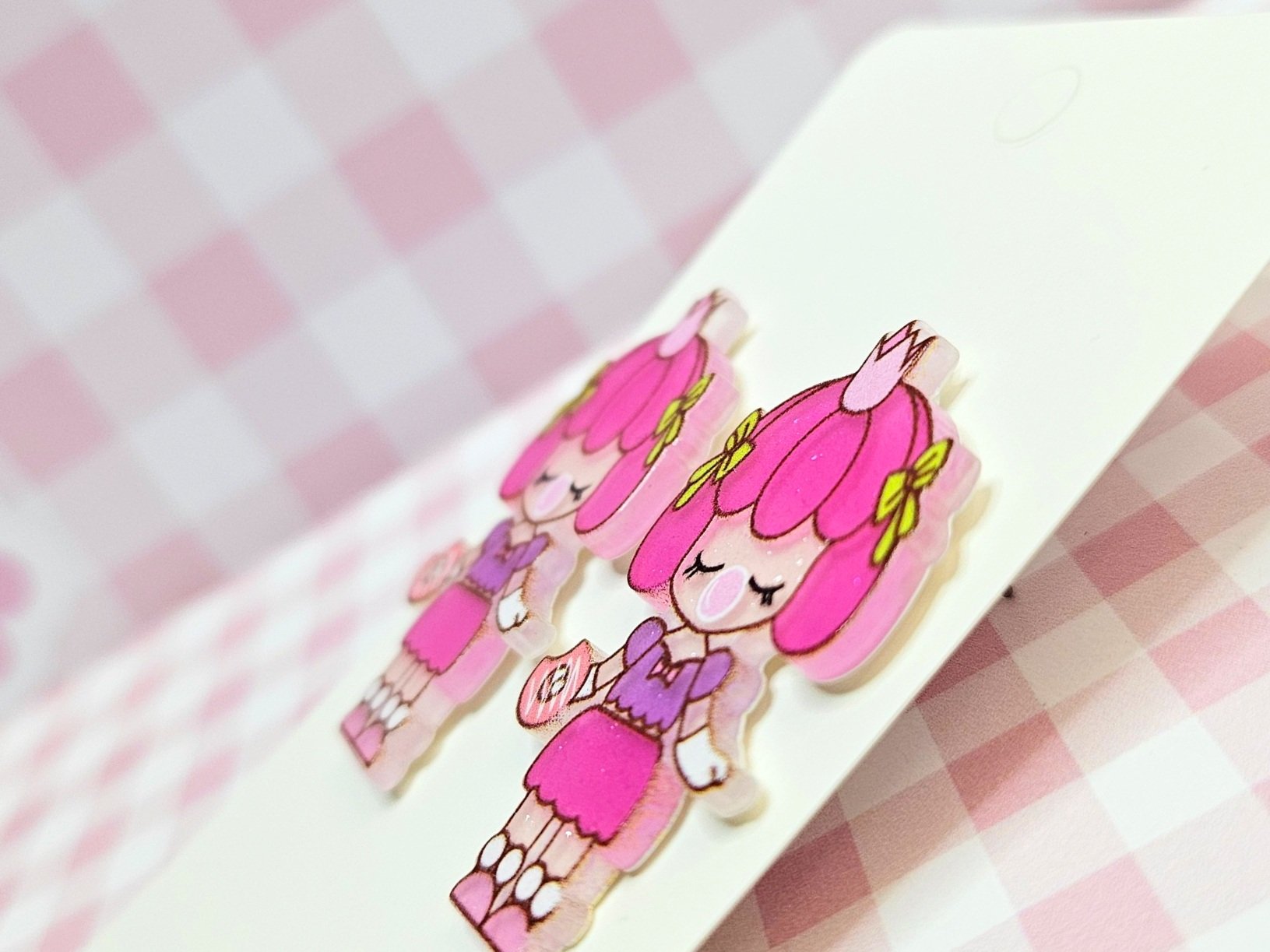 Pink Crown - Bubble Girl Nanci Stud Earrings