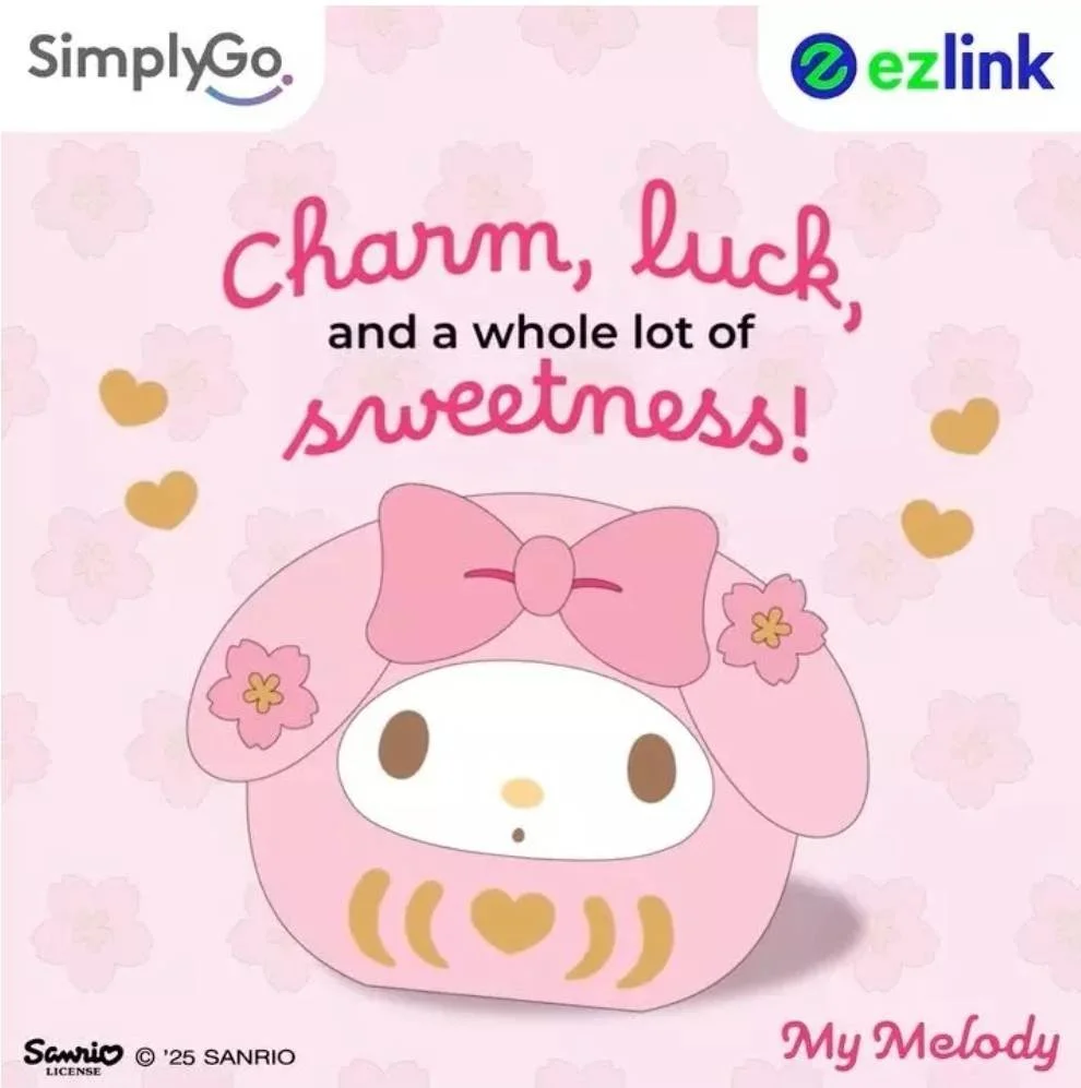 My Melody Daruma SimplyGo EZ-Link Charm