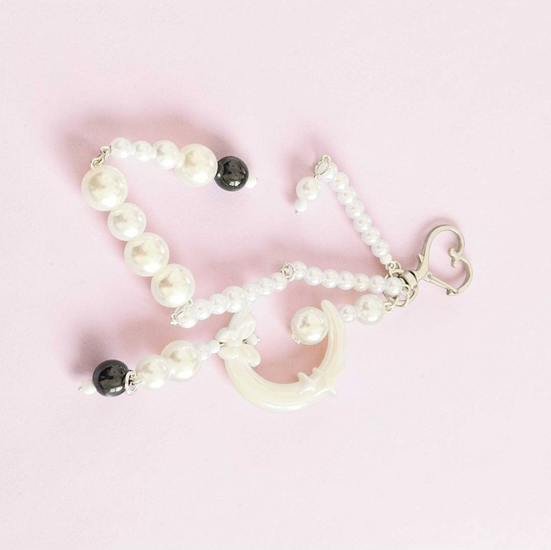 Snow White Luna Crescent Moon Pearl Bag Charm    -Review and Feedback-