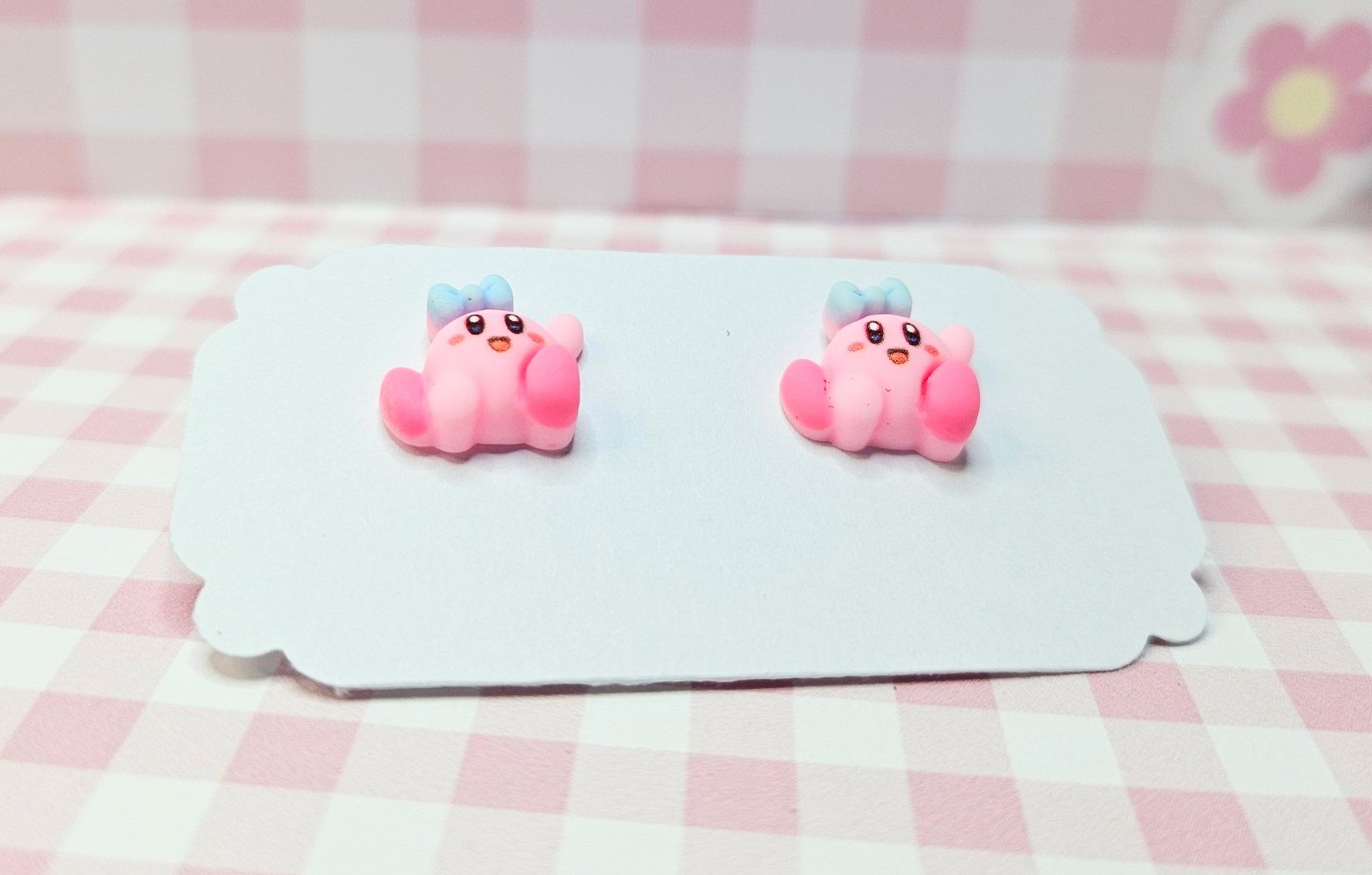 Blue Bow - Kirby Stud Charm Earrings