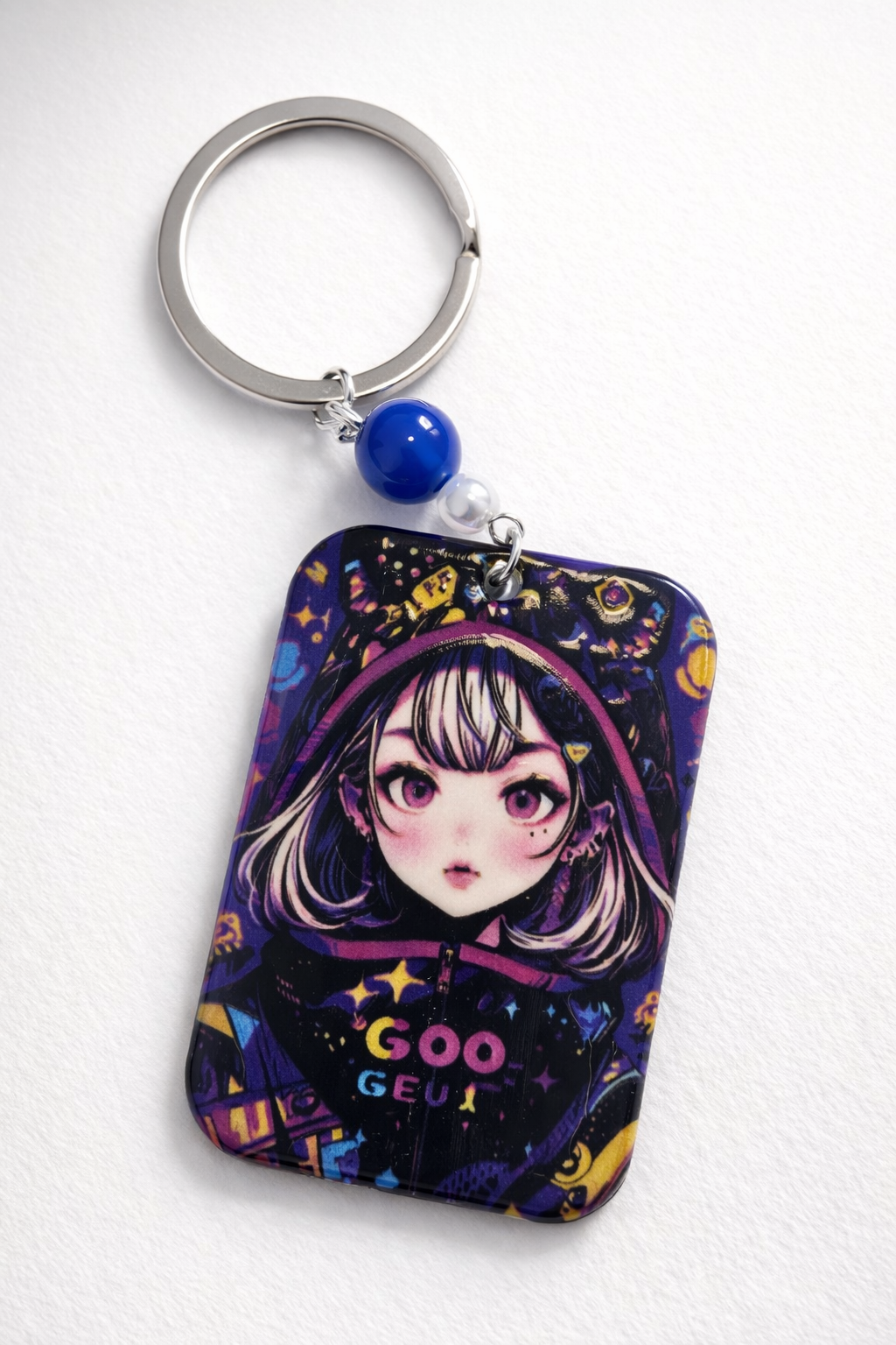 Lunara -Cosmic Cat Girl Acrylic Keychain