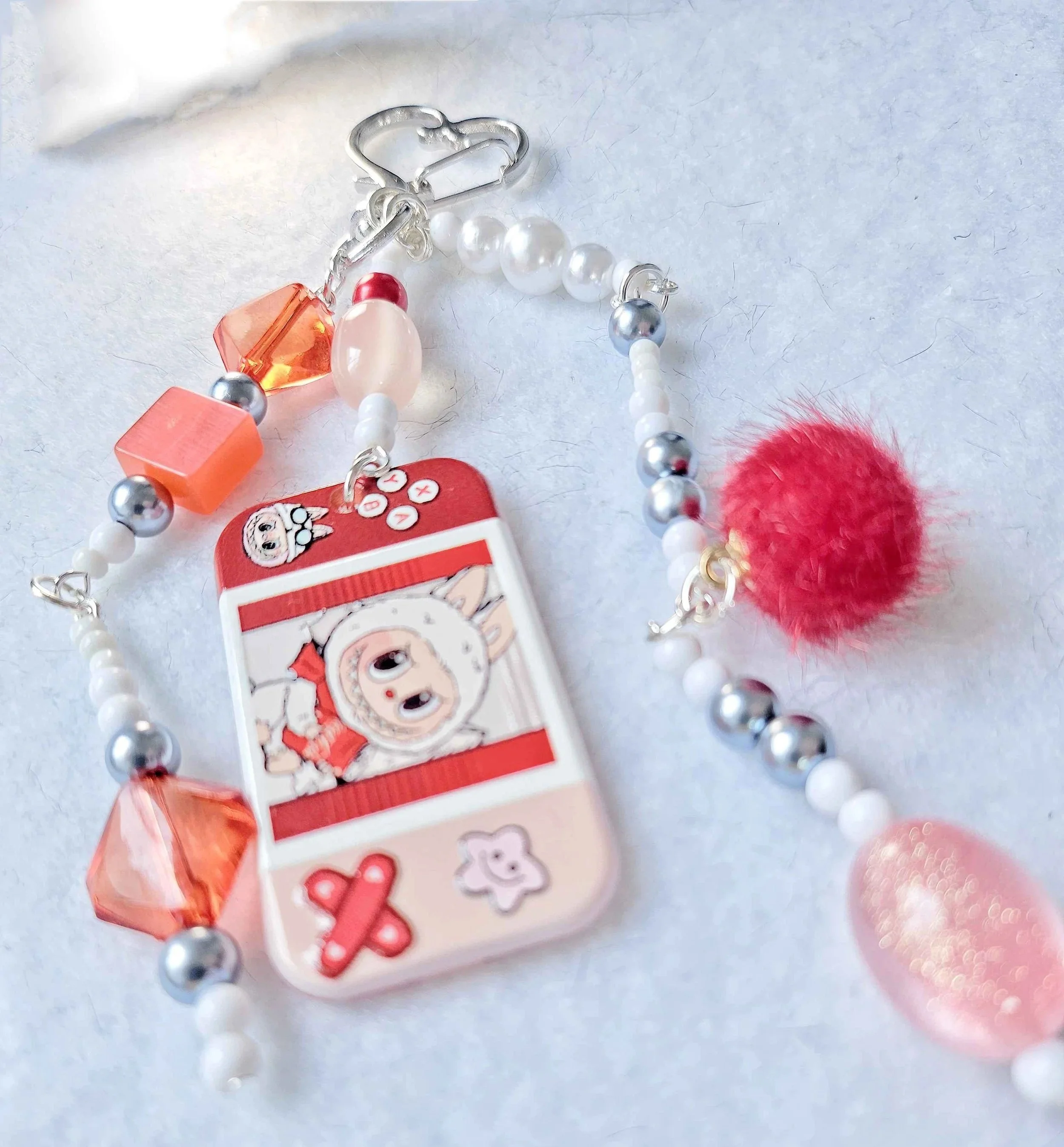 Labubu Beaded Bag Charm Case – Luxury Handmade Kawaii Accessory