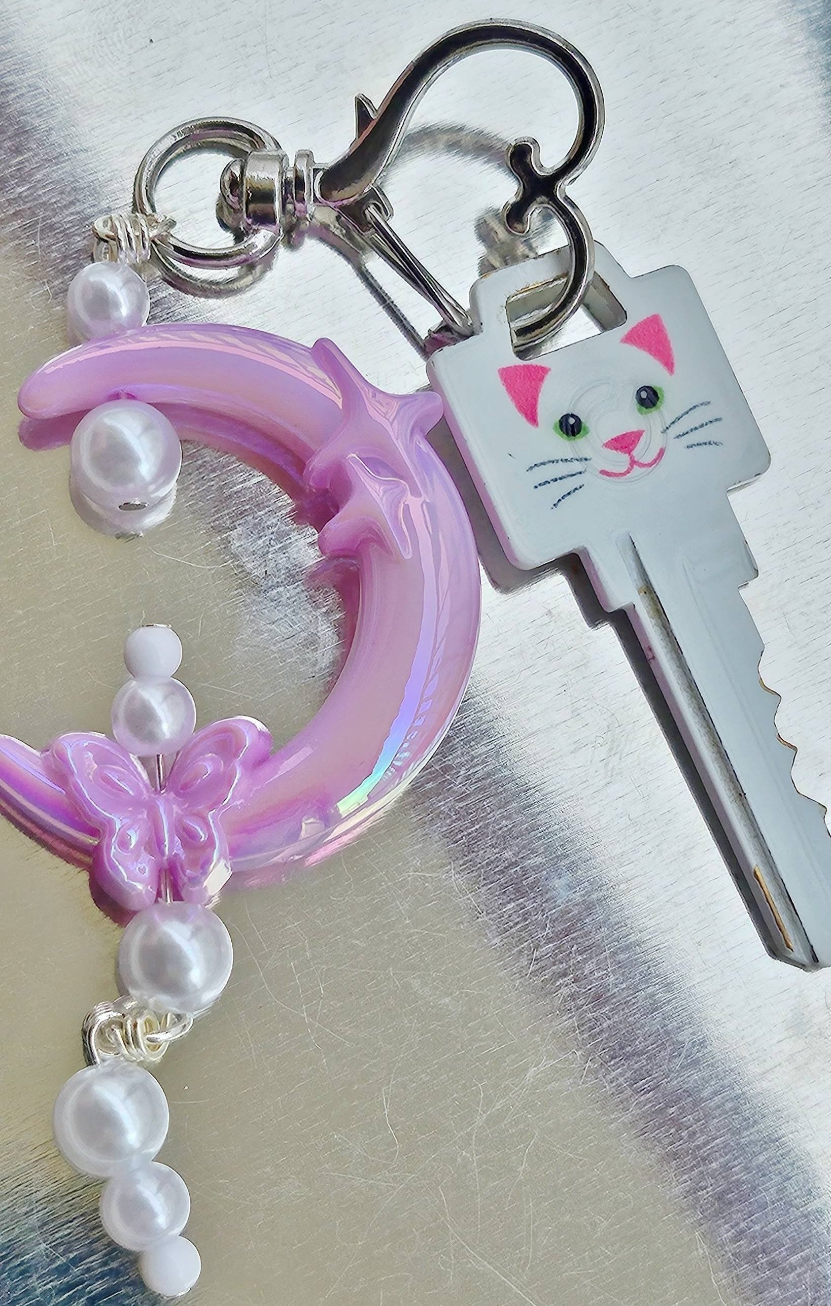 Lavender Moon Keychain