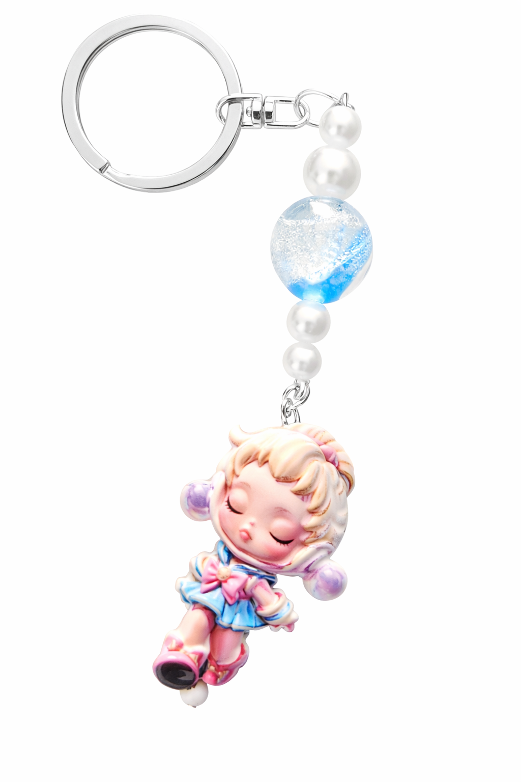 Skip Rope Skull Panda Keychain