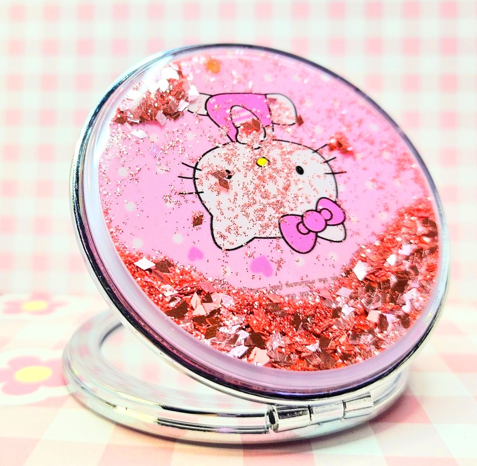 Hello Kitty Diamond - Round Hard Compact Mirror