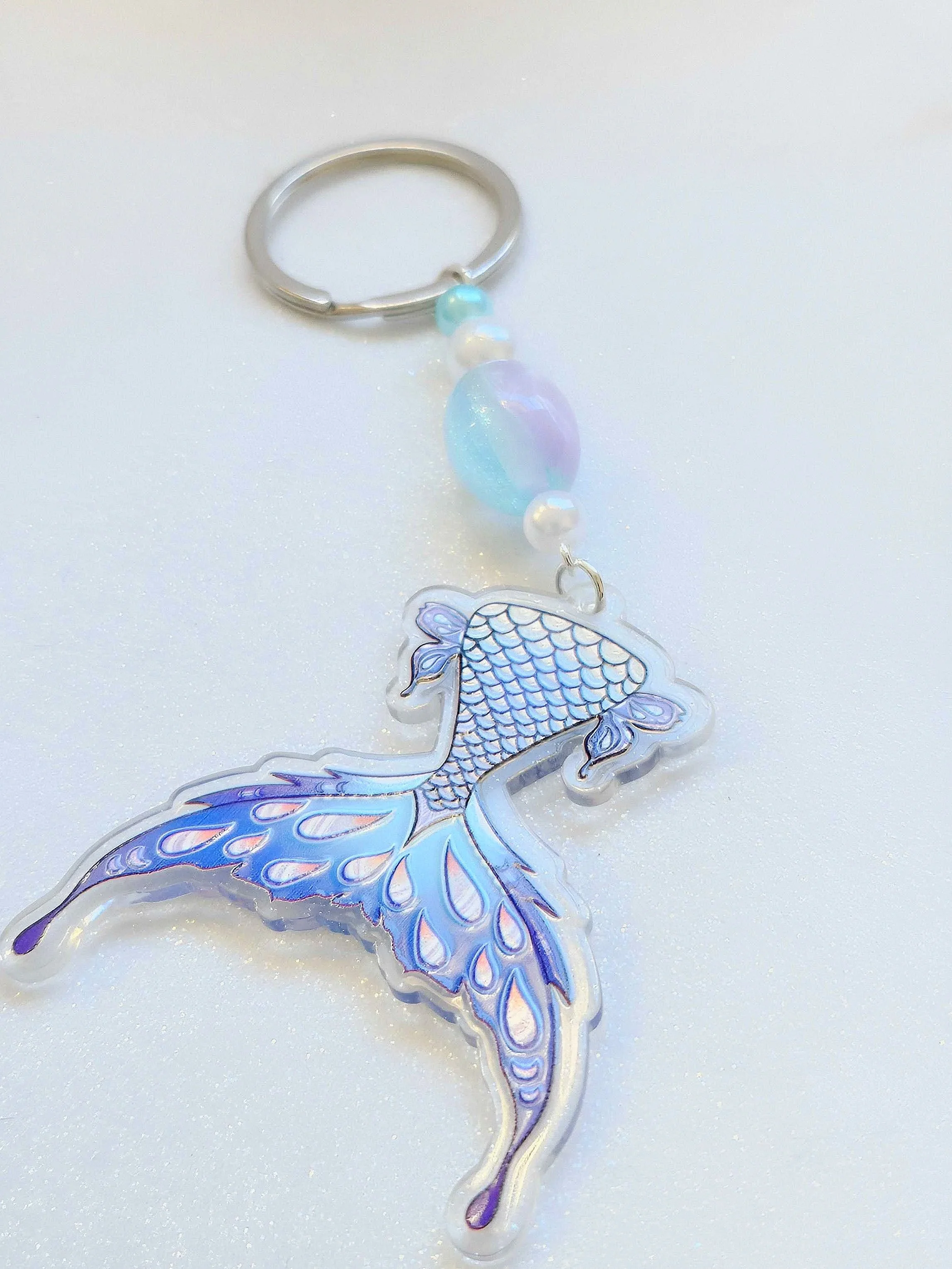 Sapphire Mermaid Keychain