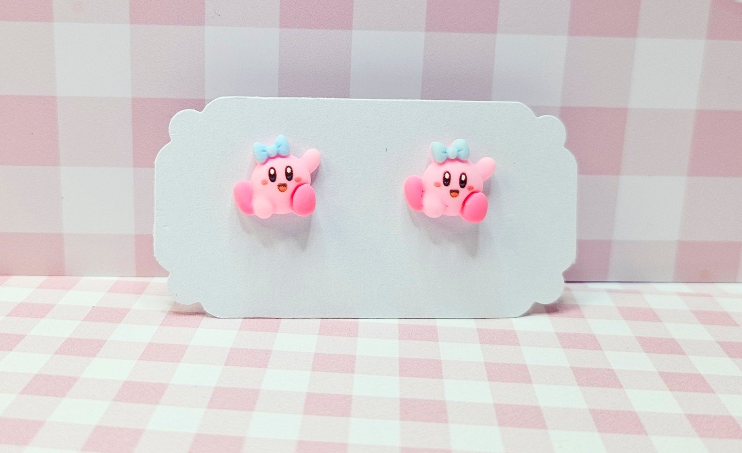 Blue Bow - Kirby Stud Charm Earrings