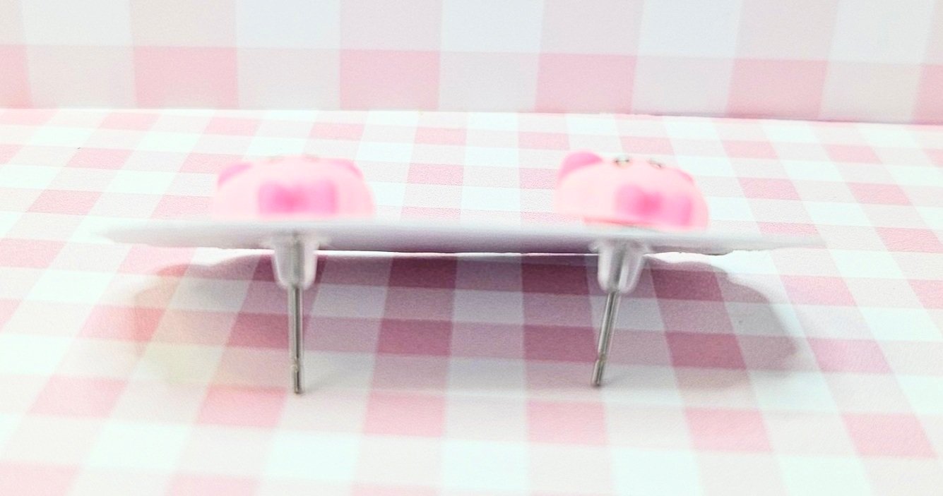 Pink Bow - Kirby Stud Charm Earrings