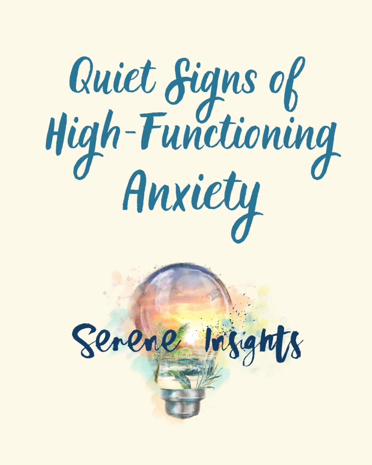 High-functioning anxiety often goes unnoticed because it can look like responsibility, productivity, achievement, or having everything under control.

On the outside, people may see someone who is organized and dependable.

On the inside, it can feel