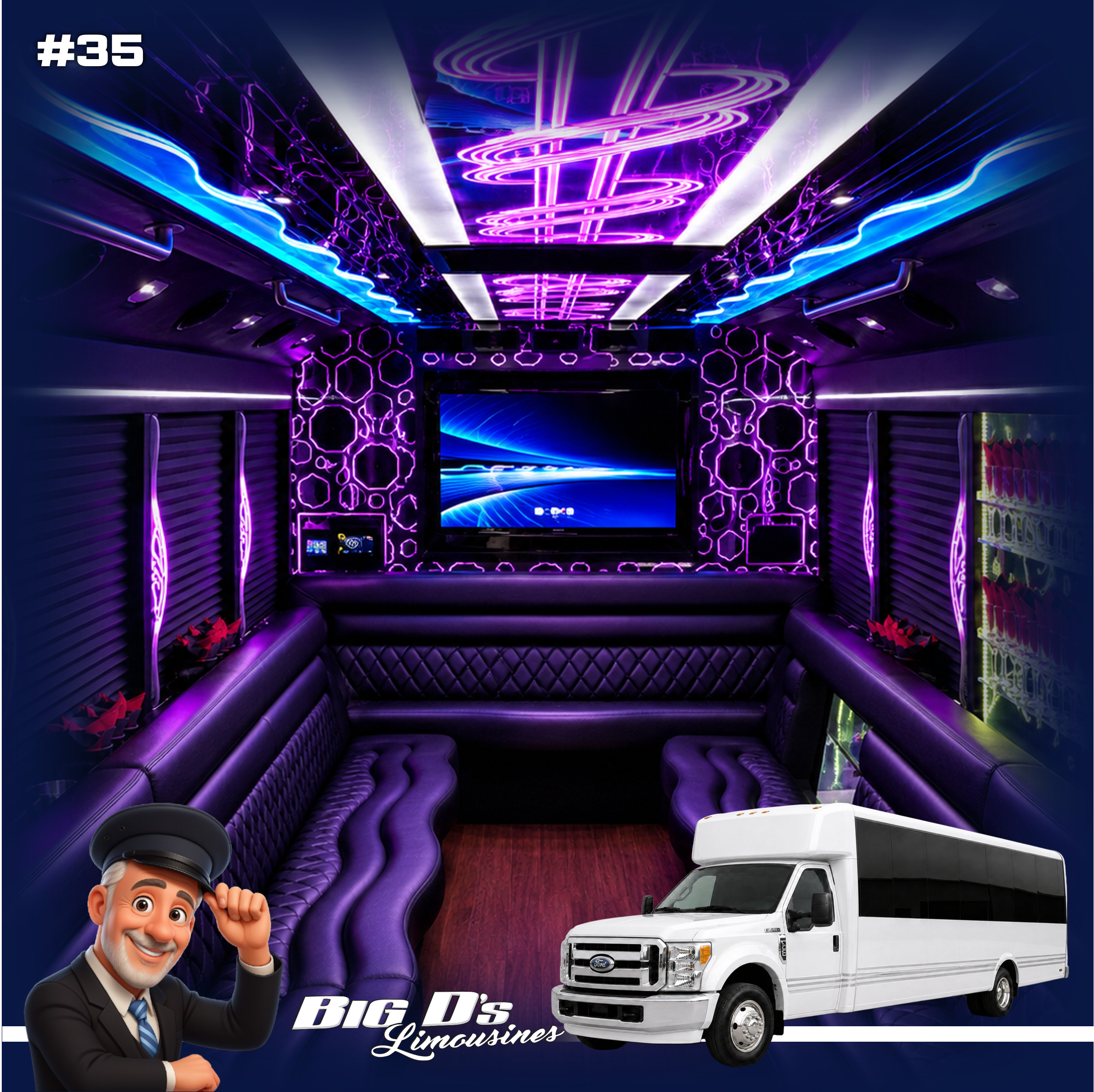 #35 PARTY BUS - Ideal for 20-29 PASSENGERS