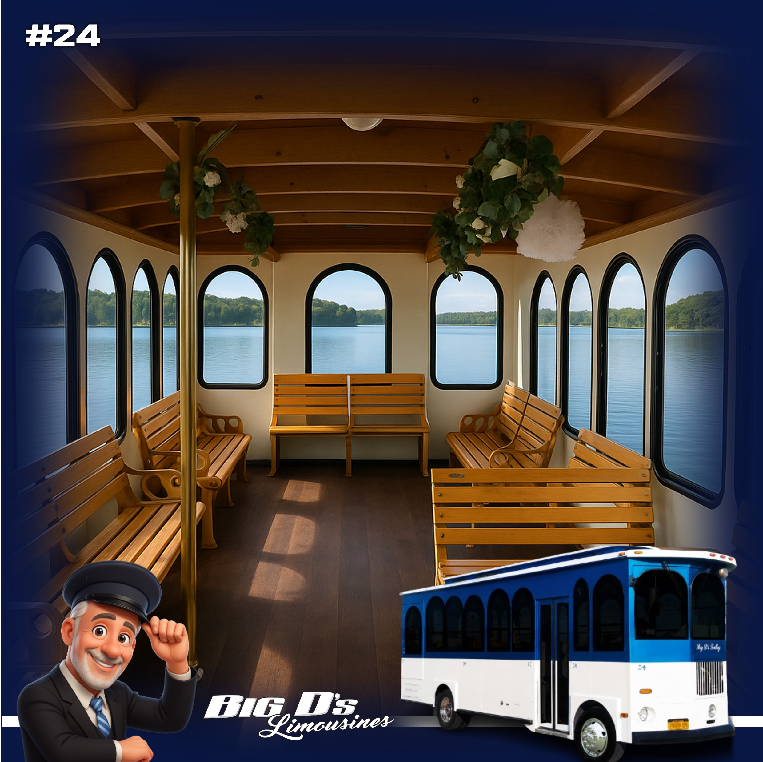 #24 TROLLEY - Ideal for 12-24 PASSENGERS