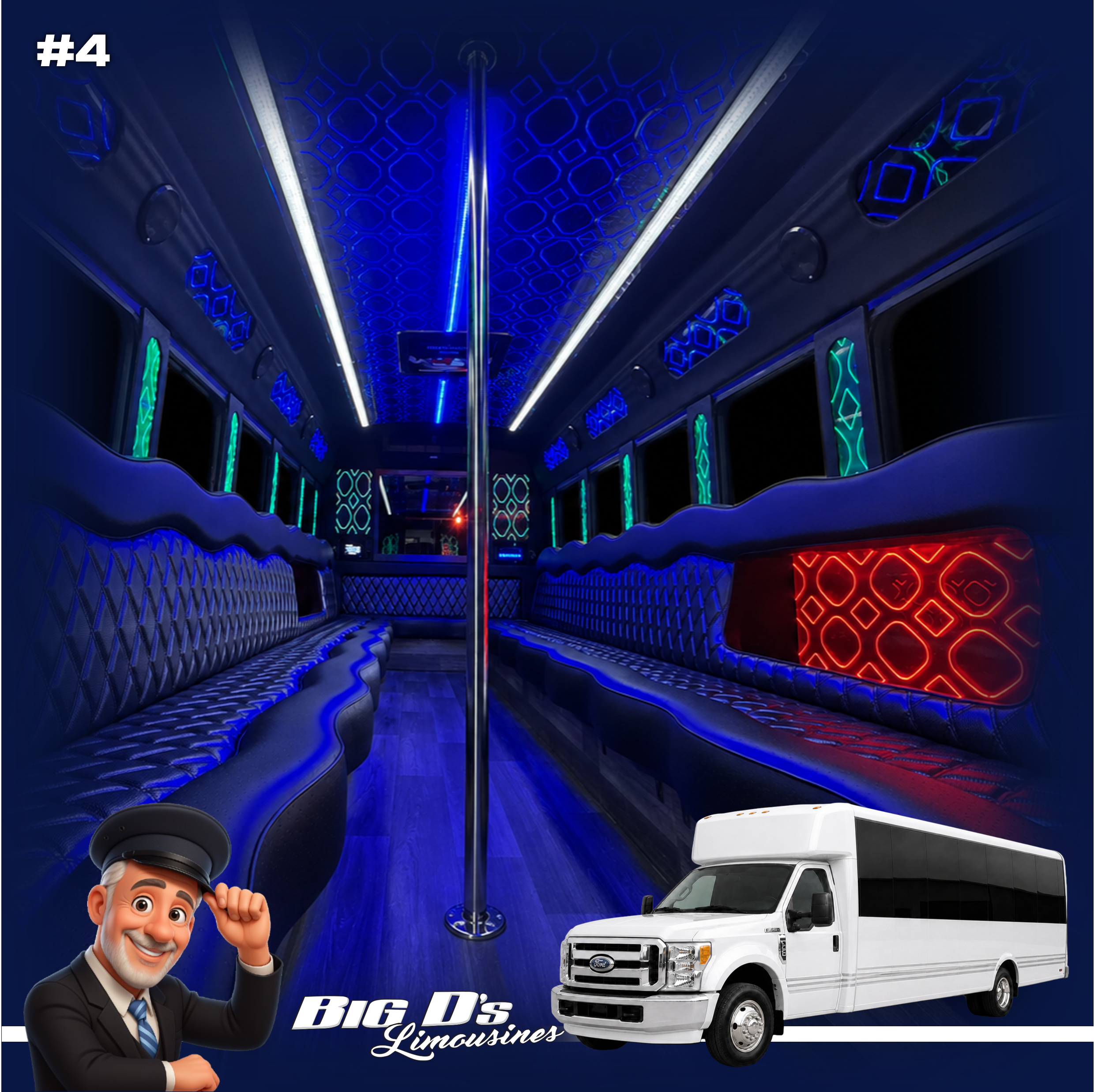 #4 party bus - Ideal for 20-29 PASSENGERS
