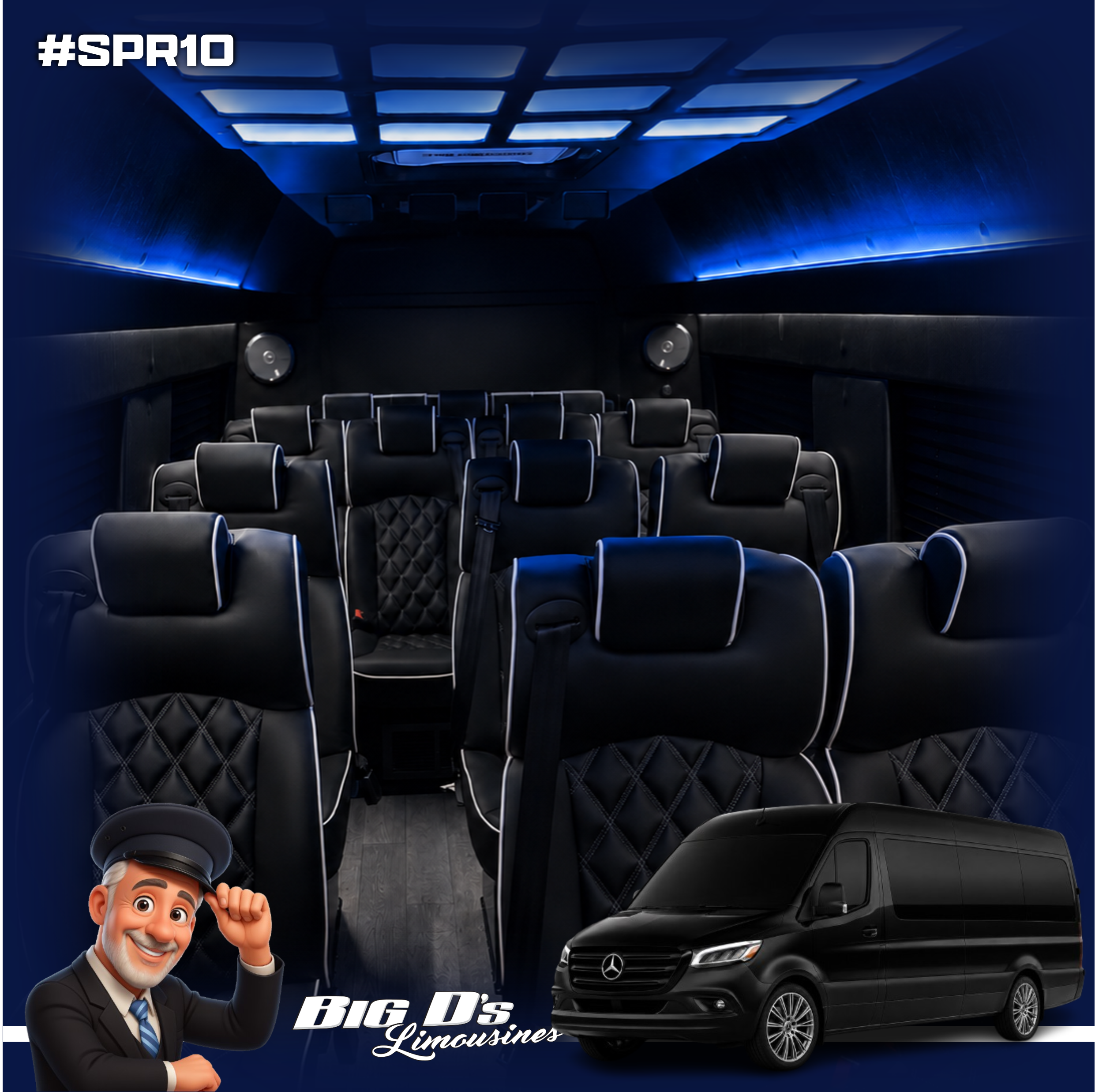 #SPR10 SPRINTER - Ideal for 1-13 Passengers