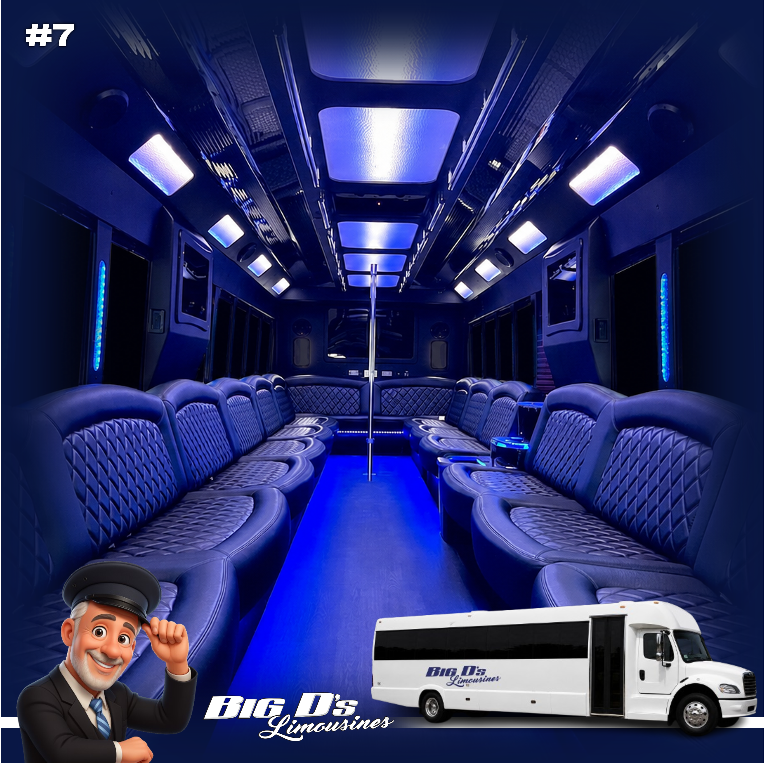 #7 Party Bus - Ideal for 31-39 PASSENGERS