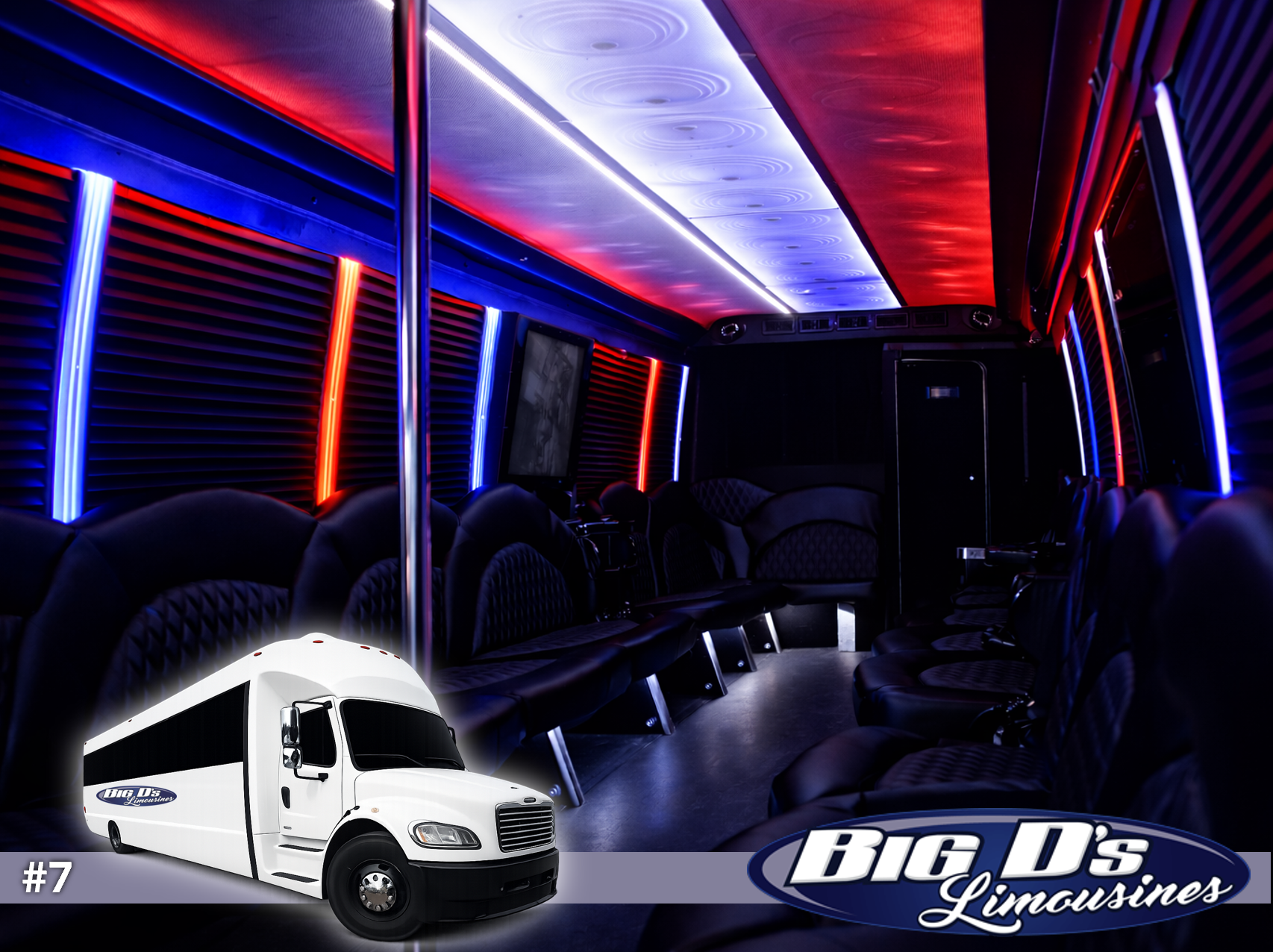 #7 Party Bus - Ideal for 31-43 PASSENGERS
