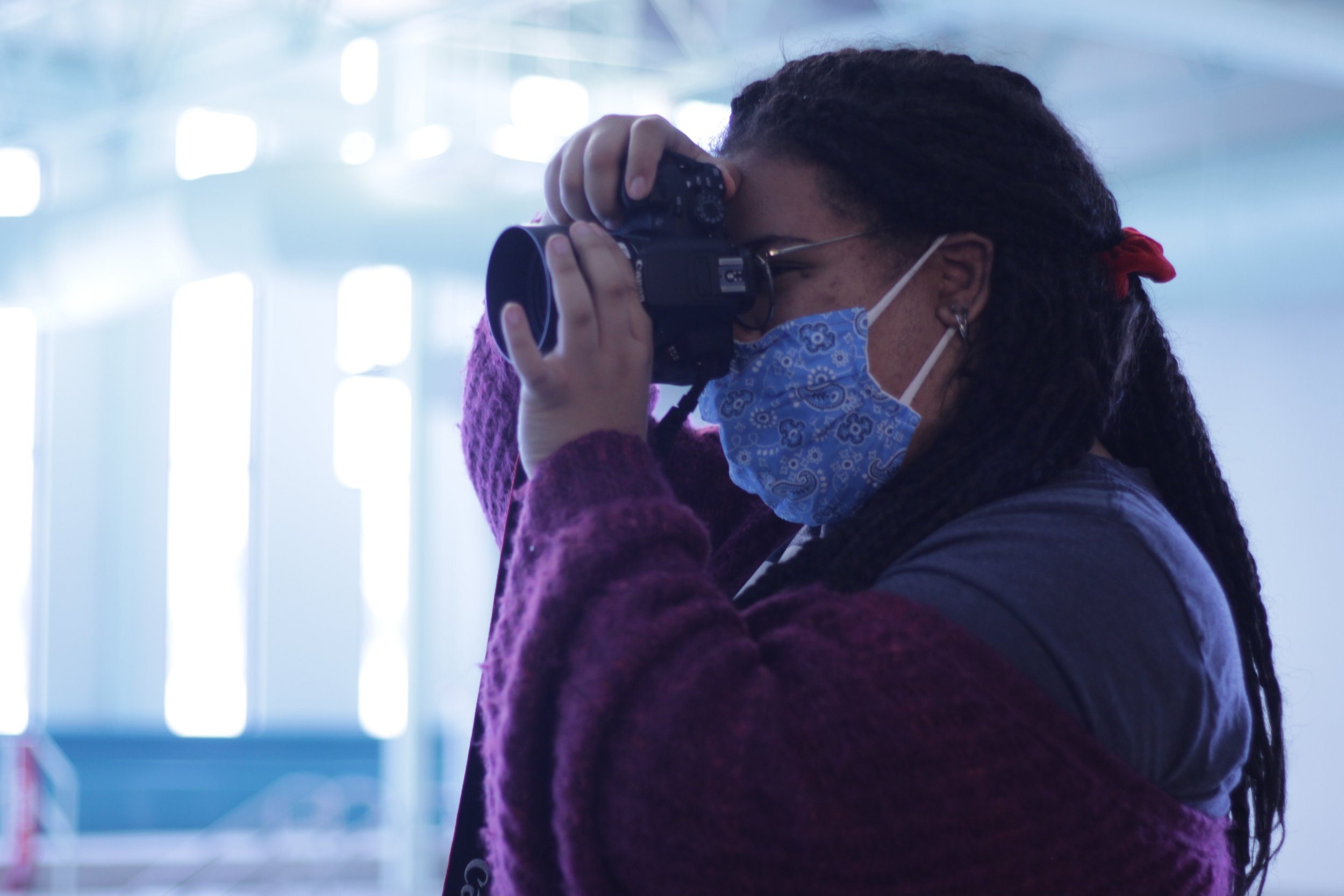Picture of a student from the Excelsior Springs Area Career Center [from 2021] taken with a Canon Rebel T5i