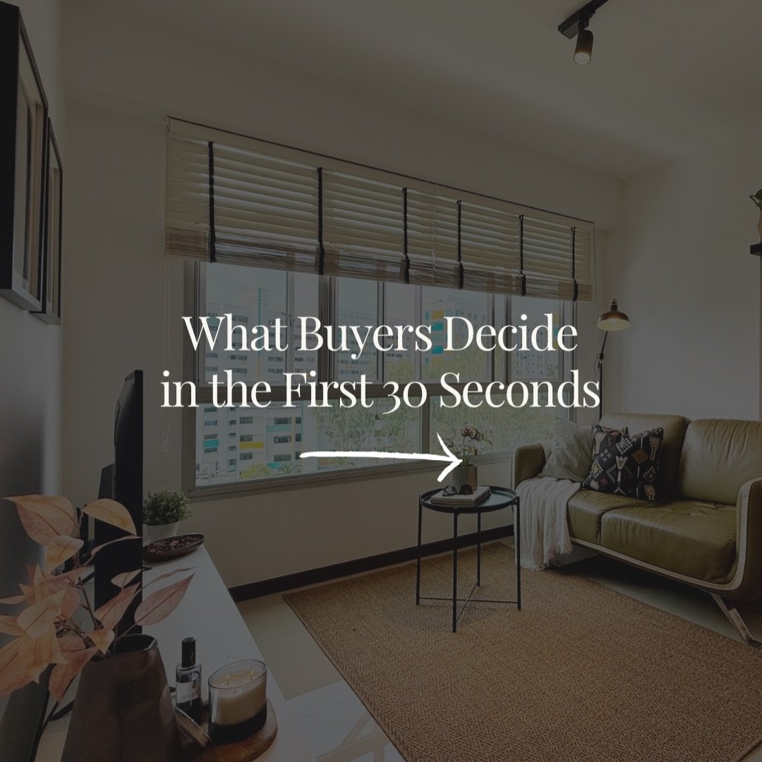 Home buyers decide quickly.
Often within the first 30 seconds.

What shapes that moment:
&bull; First impressions at the entrance
&bull; Light, space and layout clarity
&bull; Emotional connection
&bull; Whether they can see themselves there

This is