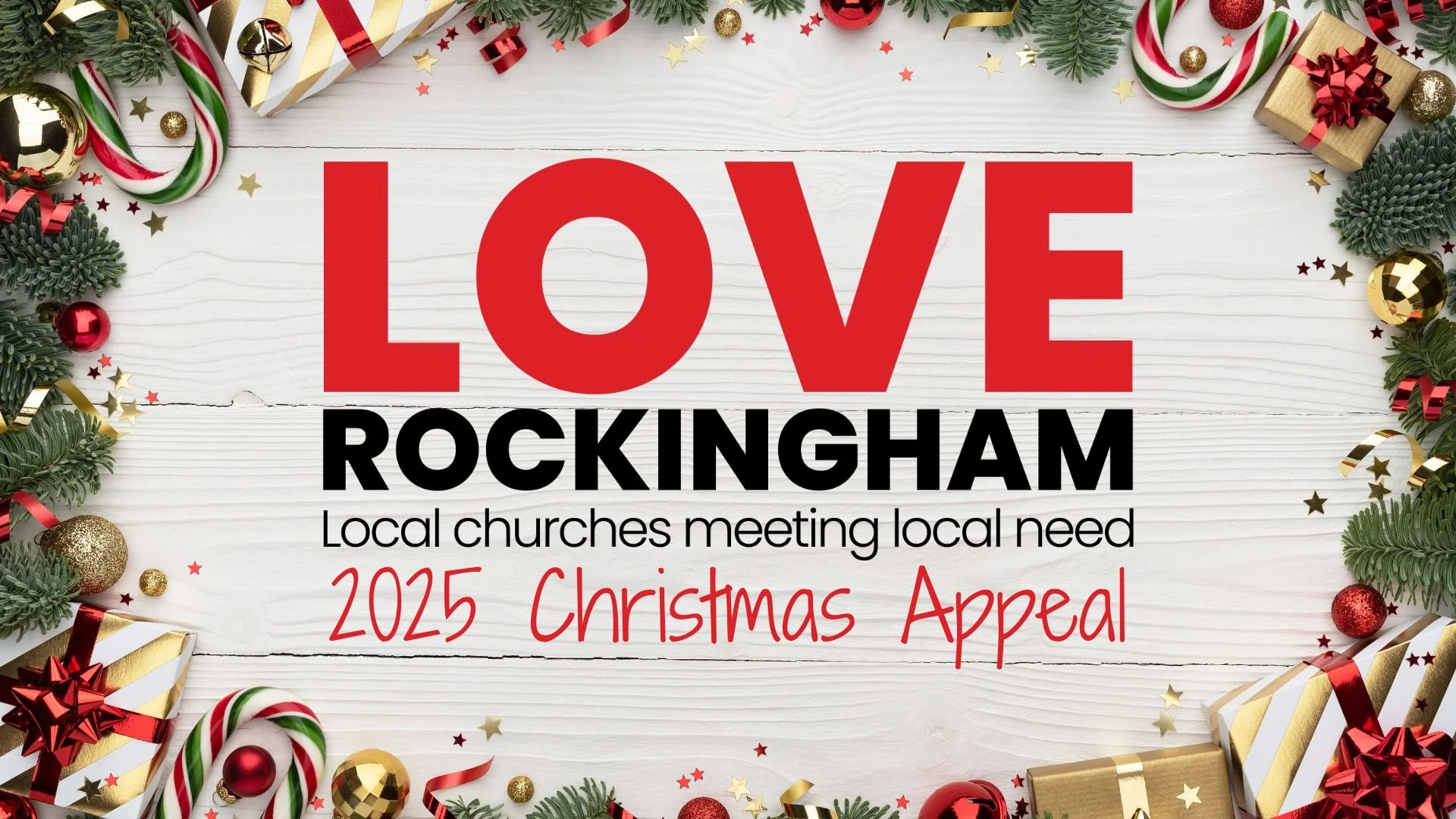 ✨ Love Rockingham 2025 Christmas Appeal ✨

This Christmas, we&rsquo;re coming together with churches across Rockingham to bless 1,500 families in our city! ❤️

You can make a difference by:

🙏 Praying &ndash; for families, volunteers, and the joy of