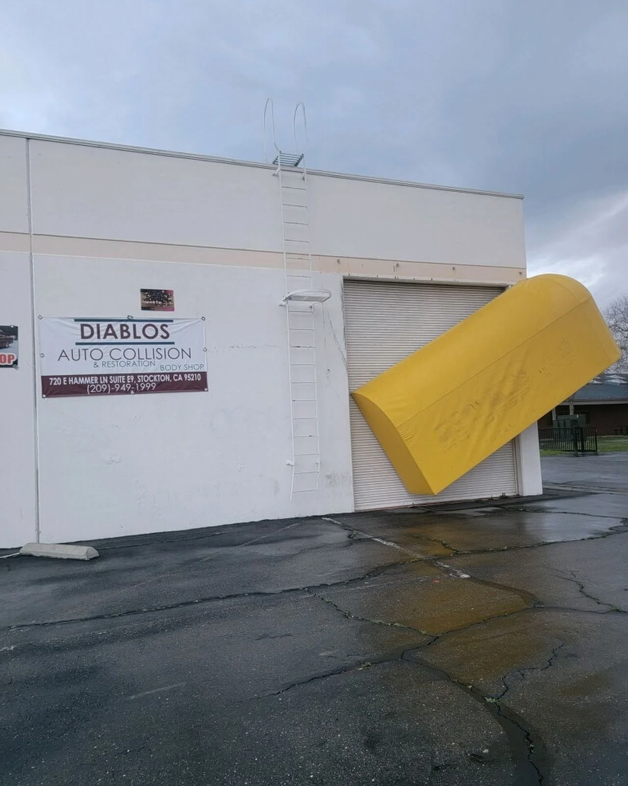 Wind from that last storm damaged this awning. Call us today if you are in need of any repairs from those crazy winds or rain.

#weldingbusiness #mobilewelding #dumpster #repair #welding #welder #fabrication #weld #tigwelding #weldlife #metalwork #we