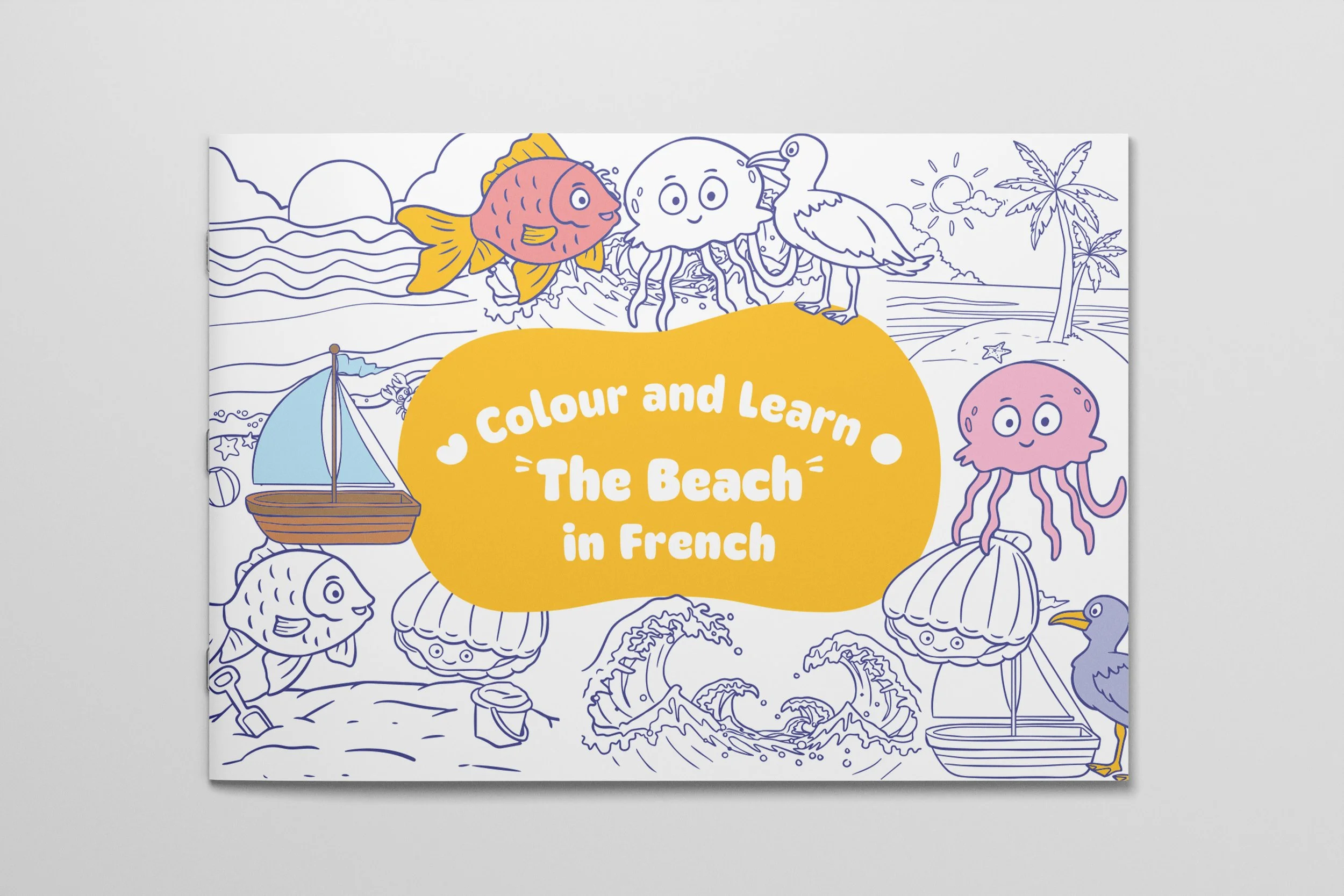 French Colouring | The Beach