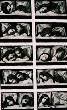 Study for "Sleeping Couple" (1975), 136 x 79 cm.